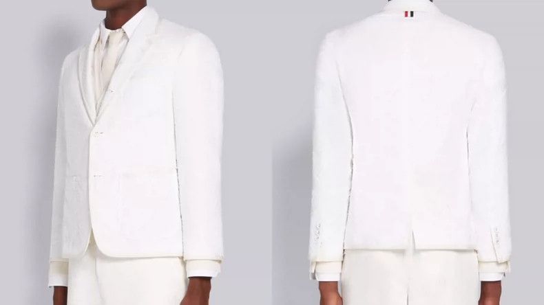 Thom Browne Thom Browne size2 Embroidered cotton white dress jacket Size 38S - 7 Thumbnail