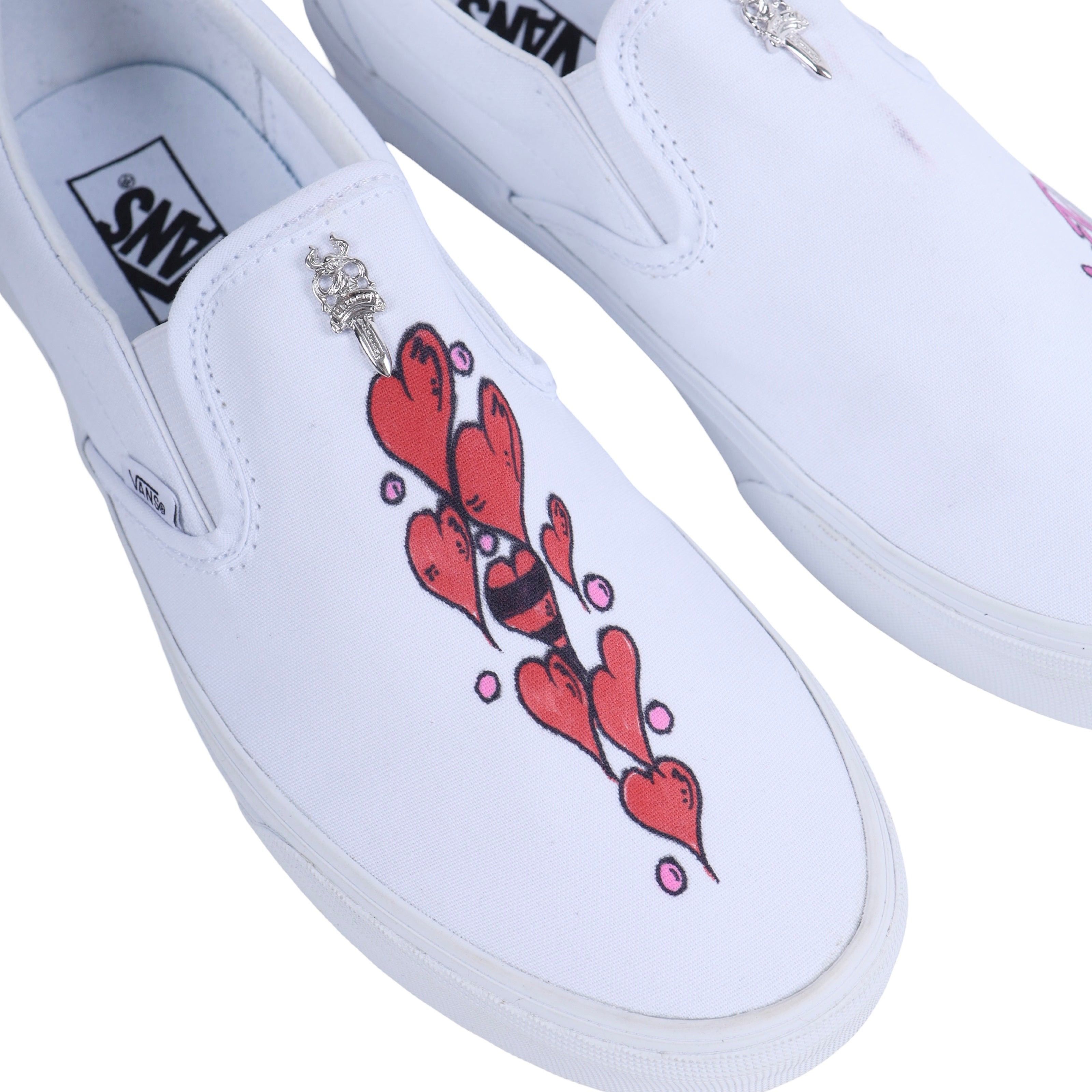 Chrome Hearts CHROME HEARTS X MATTY BOY HAND PAINTED VANS SLIP ONS Size US 10 / EU 43 - 3 Thumbnail