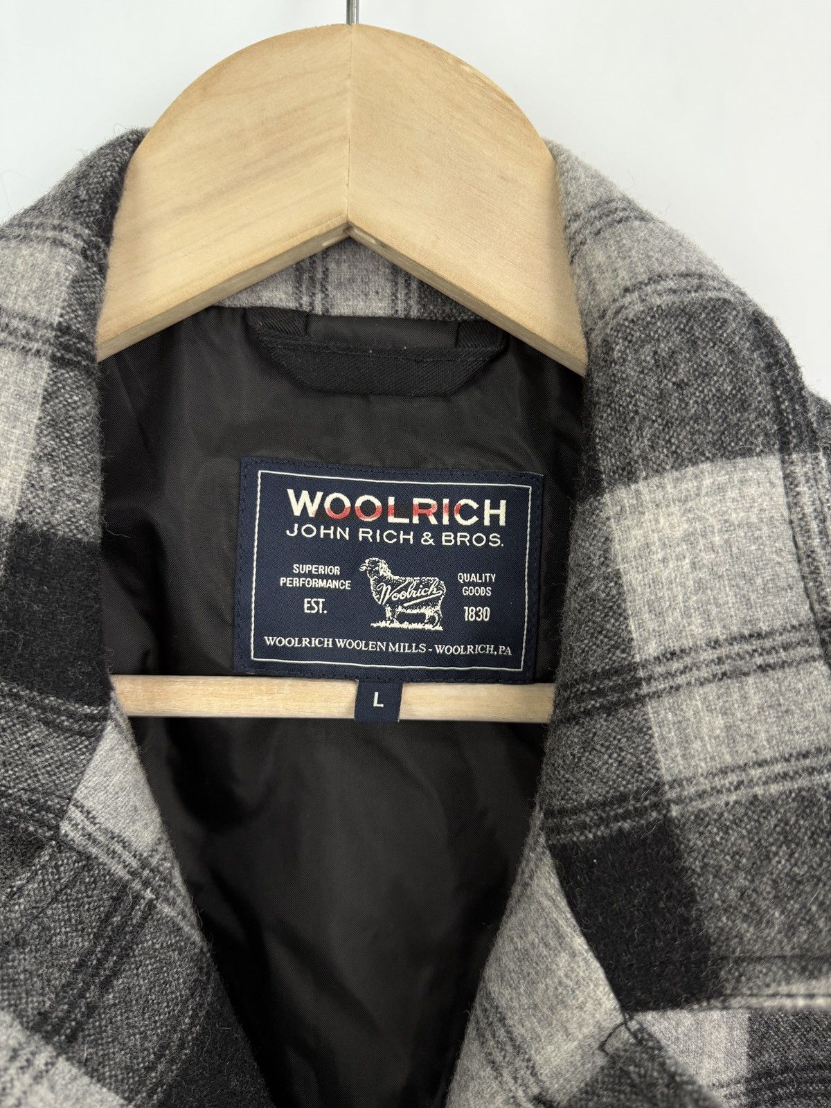 Woolrich Woolen Mills 🇺🇸 Woolrich John Rich Bros Wool Jacket Rare Retro Hype Y2K Size US L / EU 52-54 / 3 - 8 Thumbnail