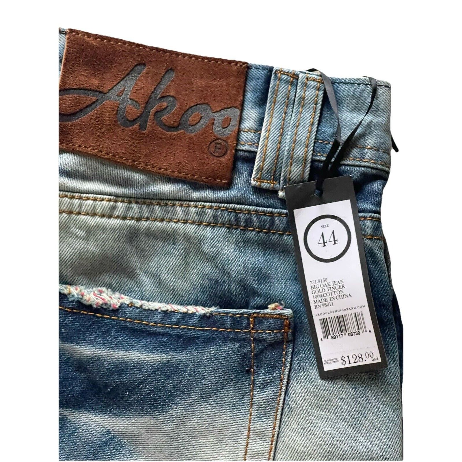 AKOO NWT AKOO Jeans Y2K Mens 44 x 34 Acid Wash Denim Streetwear Size US 44 / EU 60 - 3 Thumbnail