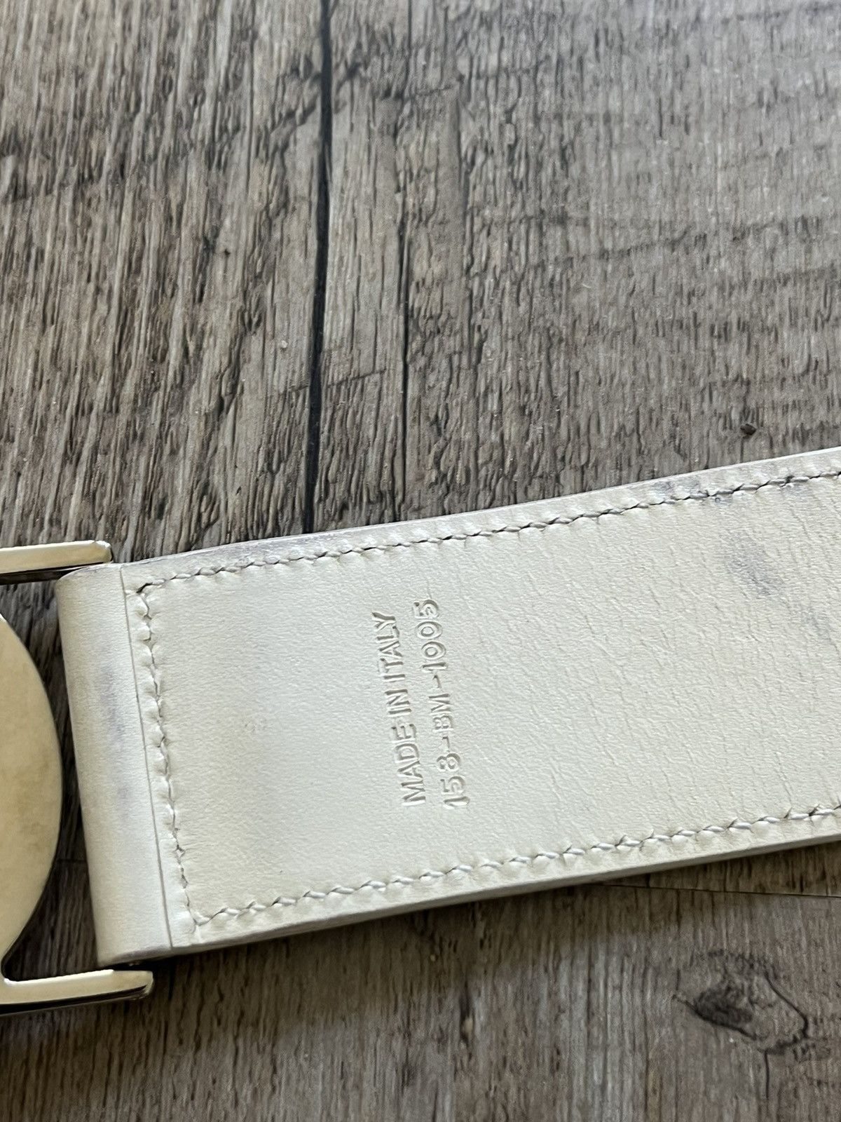 Dior Christian Dior White Leather Ring Belt – Galliano Era Avant Size ONE SIZE - 5 Thumbnail
