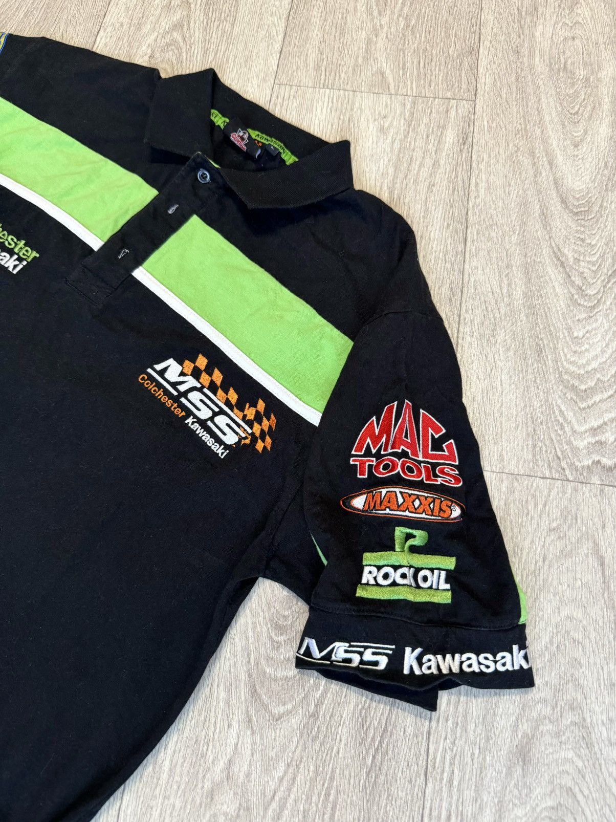 Vintage 🔷Vintage Kawasaki Racing Polo 90s🔷 Size US L / EU 52-54 / 3 - 3 Thumbnail
