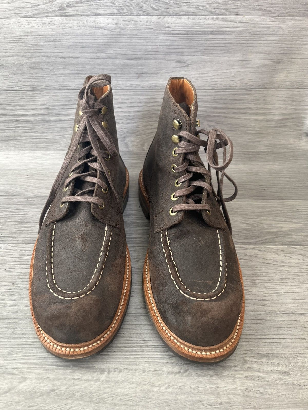 Grant Stone Grant stone brown leather suede boots like alden indy Size US 9.5 / EU 42-43 - 3 Thumbnail