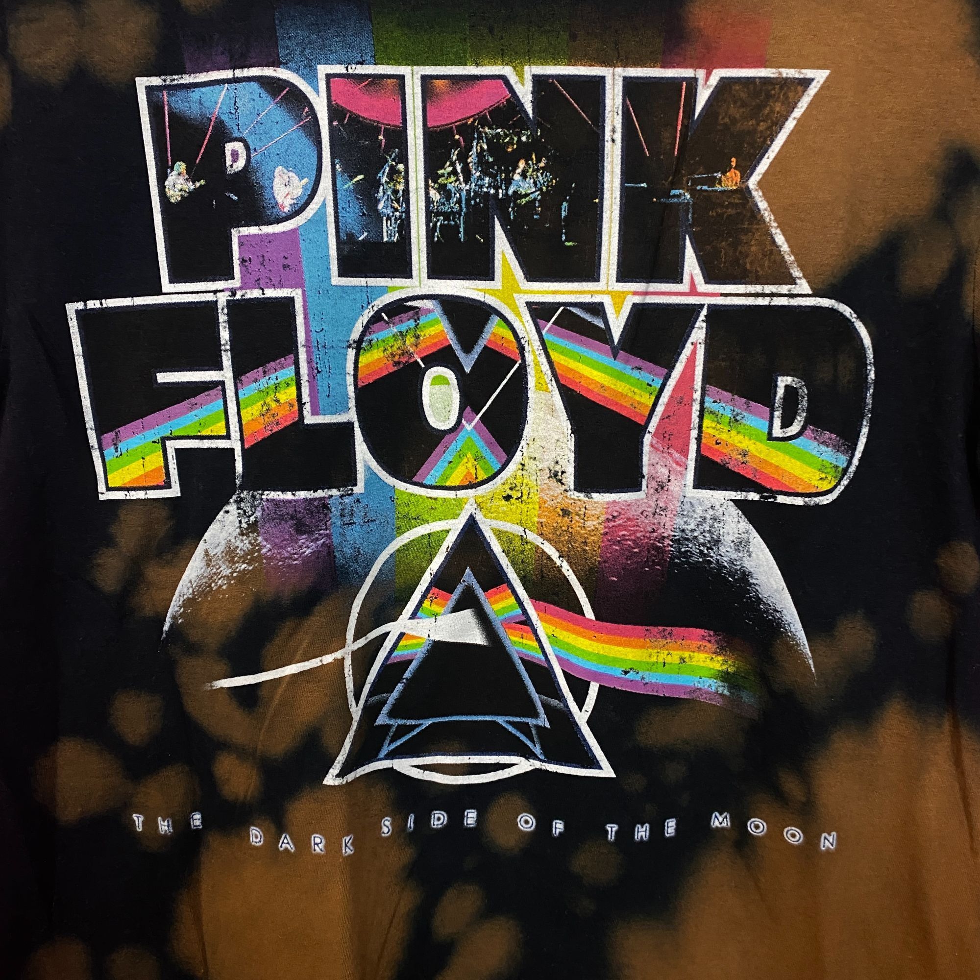Pink Floyd Pink Floyd the Dark Side of the Moon Bleach Dye Rock Tshirt Size US S / EU 44-46 / 1 - 2 Thumbnail