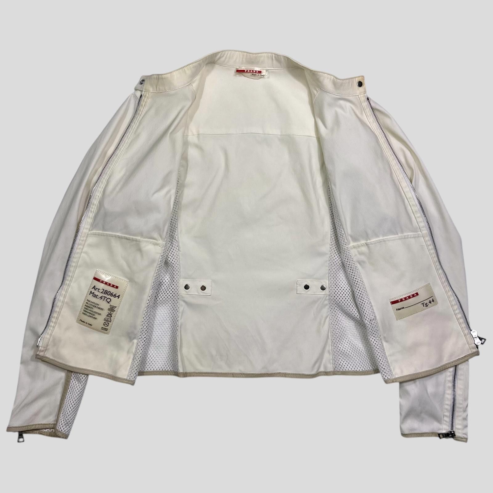 Prada Prada Sport SS00 Mesh and Leather Nylon Moto Jacket - IT44 Size M / US 6-8 / IT 42-44 - 4 Thumbnail