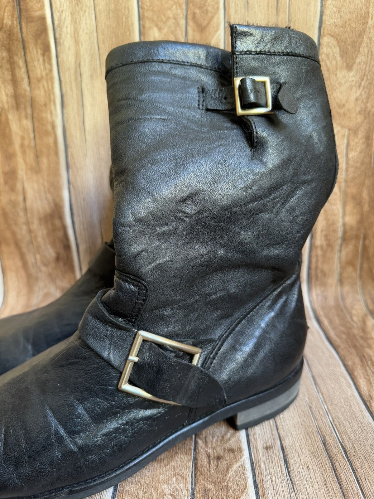 Jimmy Choo × Vintage Engineer fur boots Size US 9.5 / IT 39.5 - 5 Thumbnail