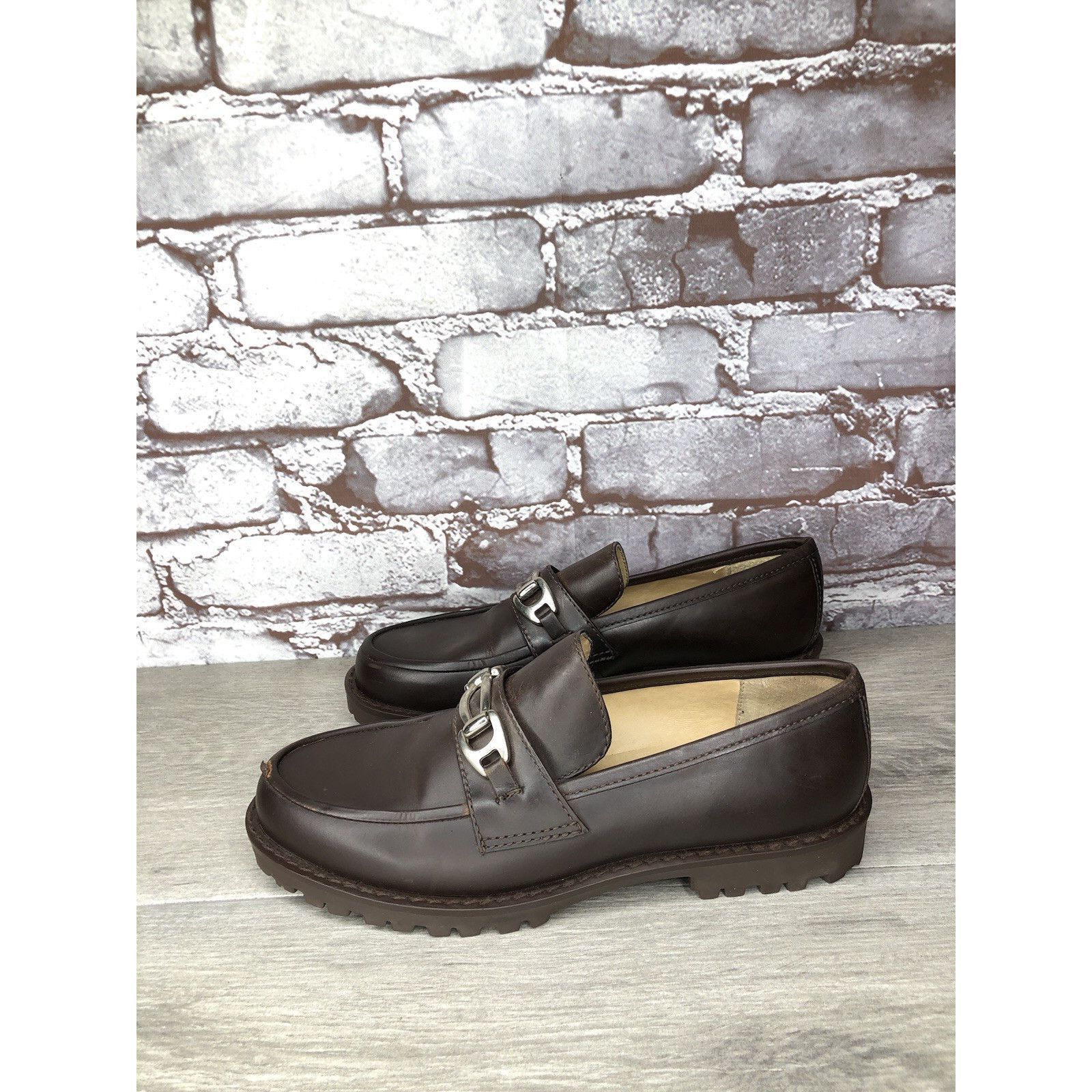 Kenneth Cole Kenneth Cole VTG Horsebit Brown Leather Lug Sole Loafers Dre Size US 6.5 / IT 36.5 - 3 Thumbnail