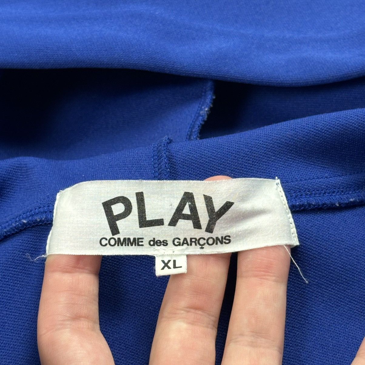 Comme des Garcons Play Comme Des Garcons Blue Polyester Hoodie Zip Japan Sz XL Size US XL / EU 56 / 4 - 4 Thumbnail