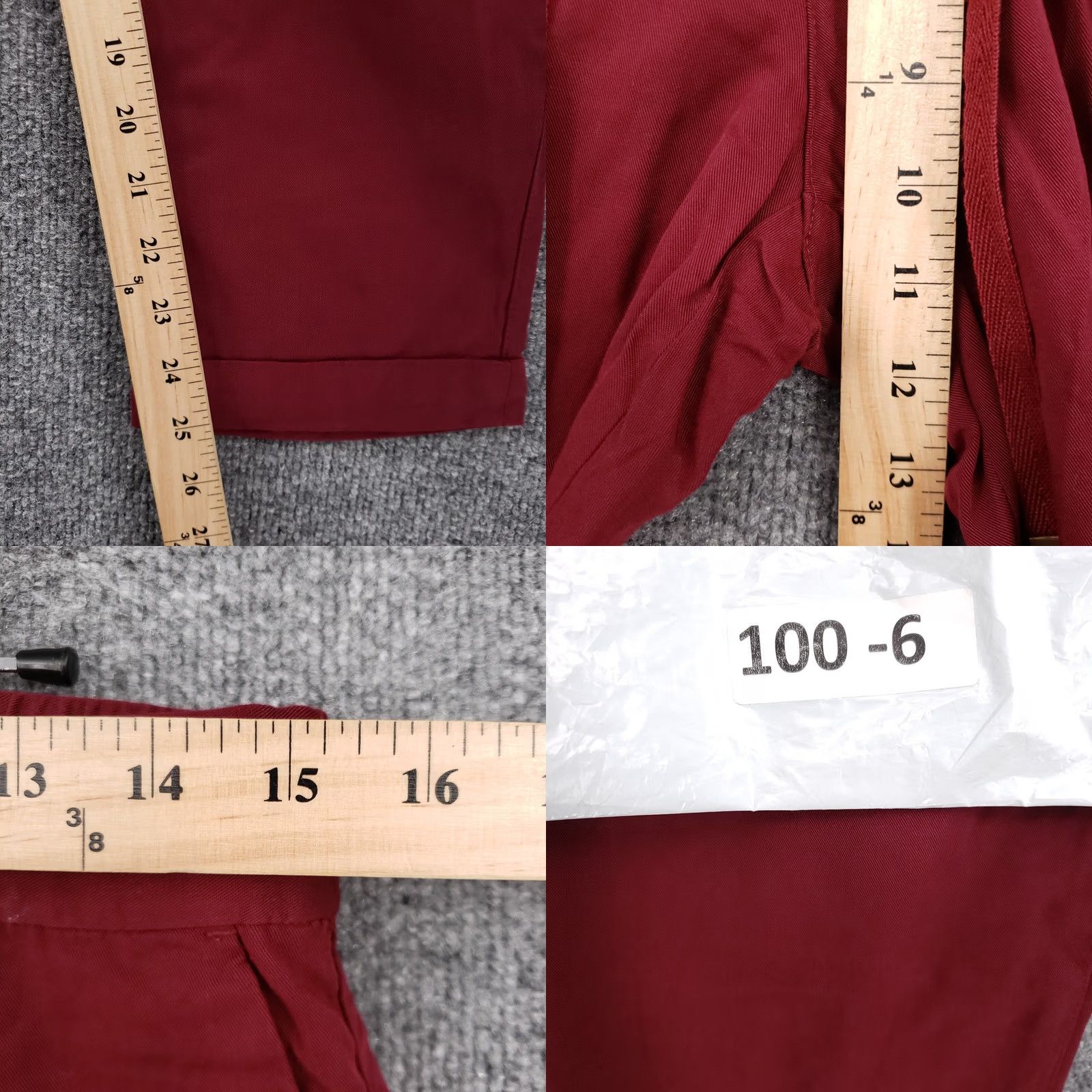 Old Navy Old Navy Pants Women 4 Red Cropped Mid Rise Tapered Cuffed Flat Front Drawstring Size 27" / US 4 / IT 40 - 8 Thumbnail
