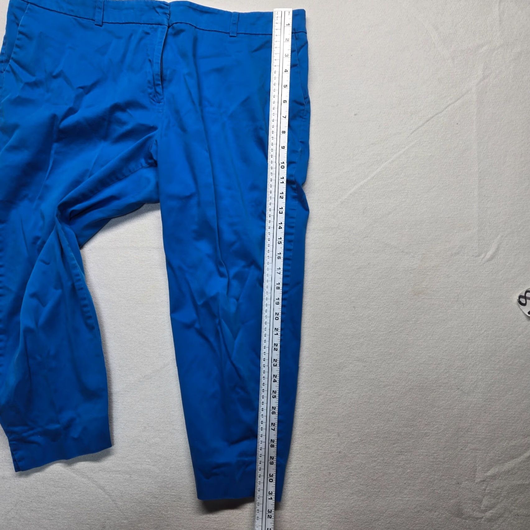 Vintage VINTAGE Kim Rogers Pants Women Solid Blue Cropped Straight 26.75in Inseam Size 16, High Rise, Regular Length, Casual Clothing Size 38" / US 16 / IT 52 - 6 Thumbnail