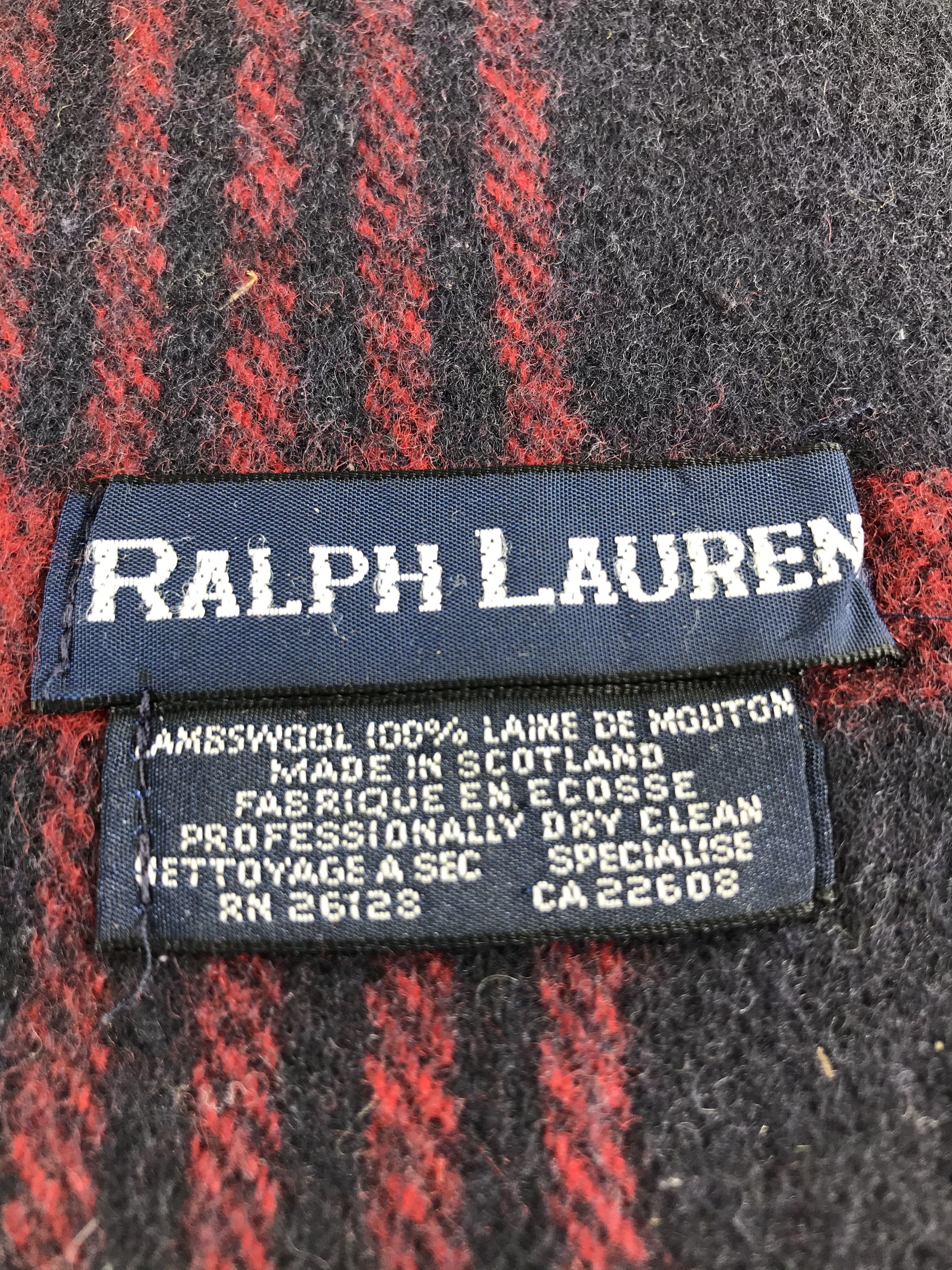 Ralph Lauren Ralph Lauren Tartan Wool Scarf Muffler V486 Size ONE SIZE - 4 Thumbnail