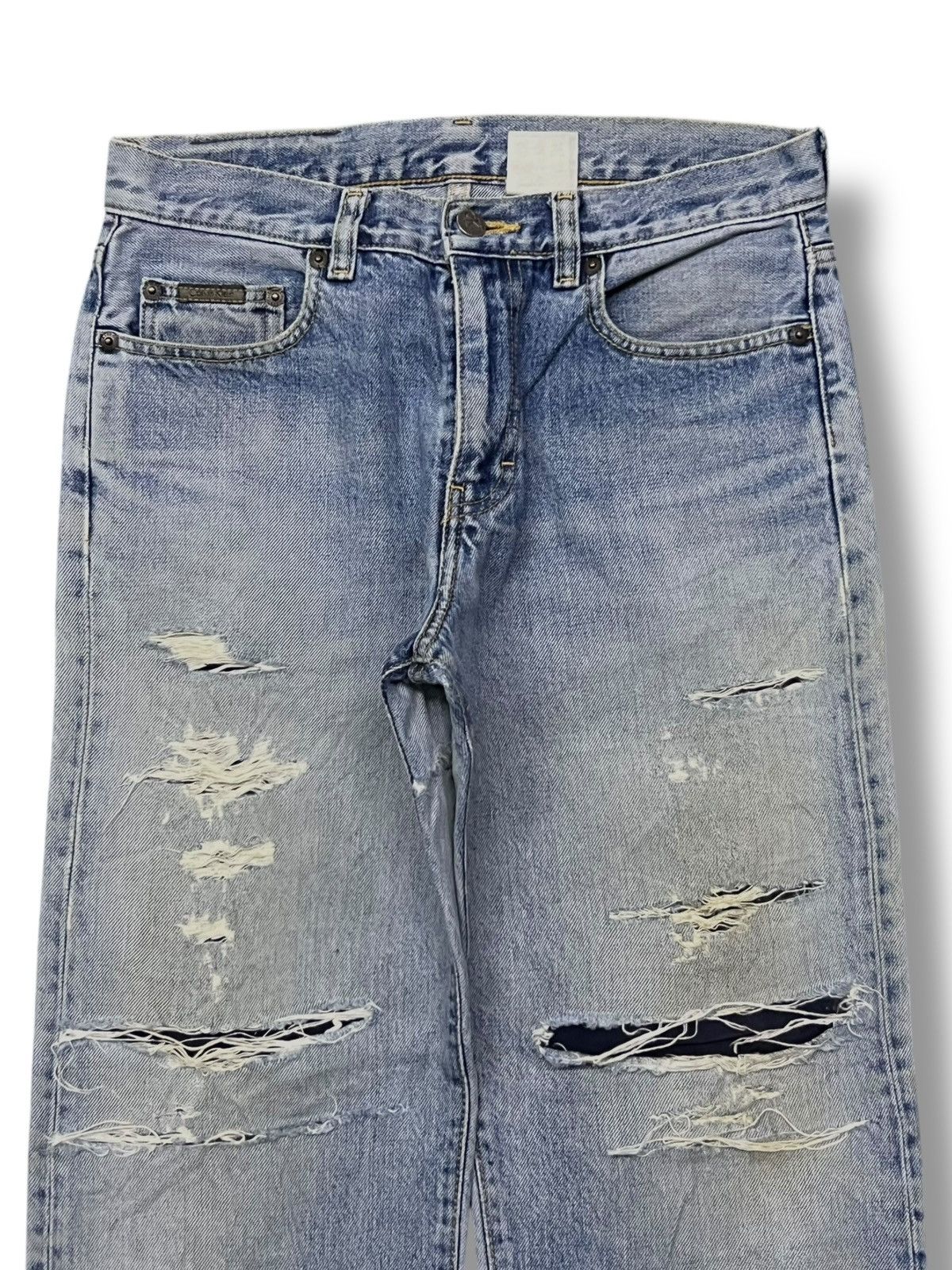 Calvin Klein Vintage Calvin Klein Jeans - Faded Light Wash, Distressed Size US 29 - 4 Thumbnail