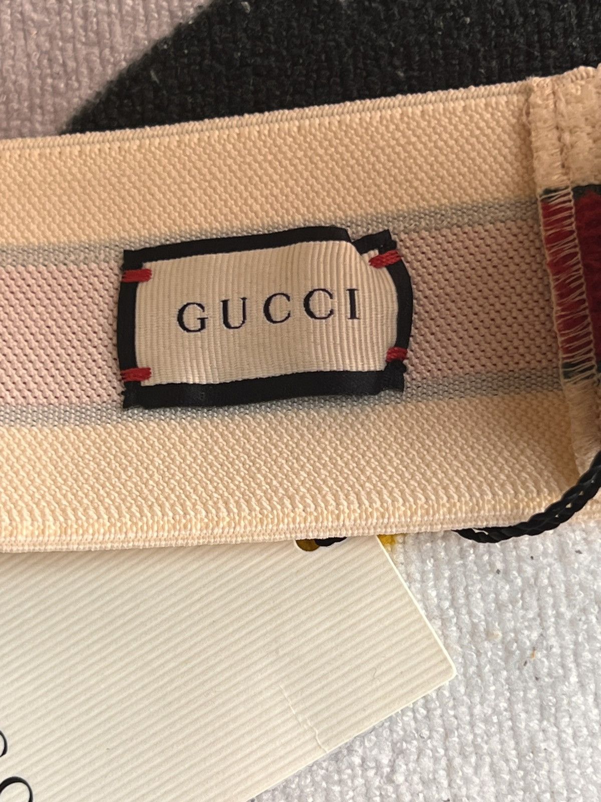 Gucci Gucci Web Stripe Headband Ivory Green Red hat cap logo Size ONE SIZE - 7 Thumbnail