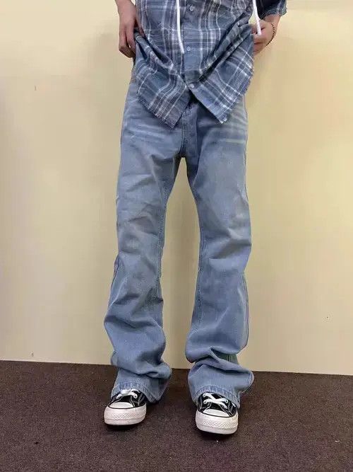 Jean Vintage light blue straight baggy jeans Size US 32 / EU 48 - 6 Thumbnail