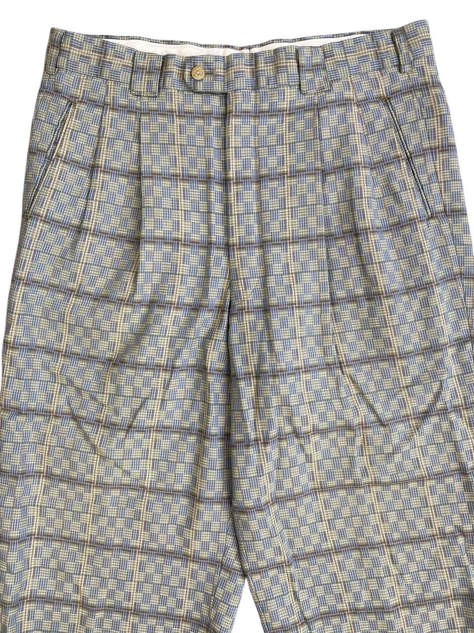 Balenciaga 2000's Balenciaga Sports Tartan Baggy Slacks Size US 34 / EU 50 - 2 Thumbnail