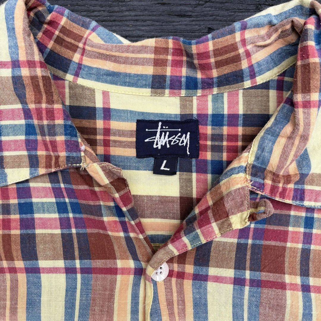 Stussy Stussy 1990 90s Vintage USA Made Button Up S/S Rare Shirt Size US L / EU 52-54 / 3 - 5 Thumbnail