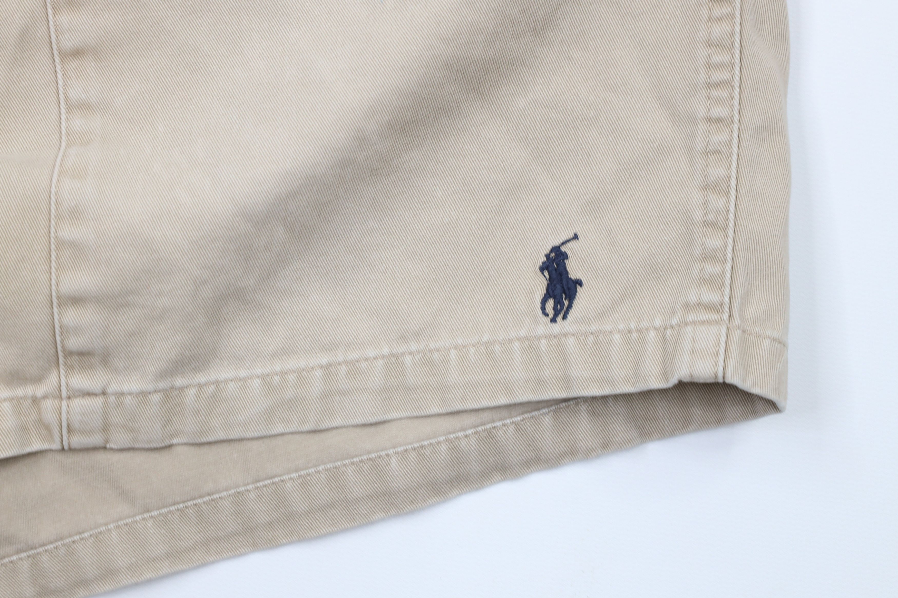 Ralph Lauren × Vintage Vintage 90s Ralph Lauren Spell Out Above Knee Shorts Beige Size US 38 / EU 54 - 5 Thumbnail