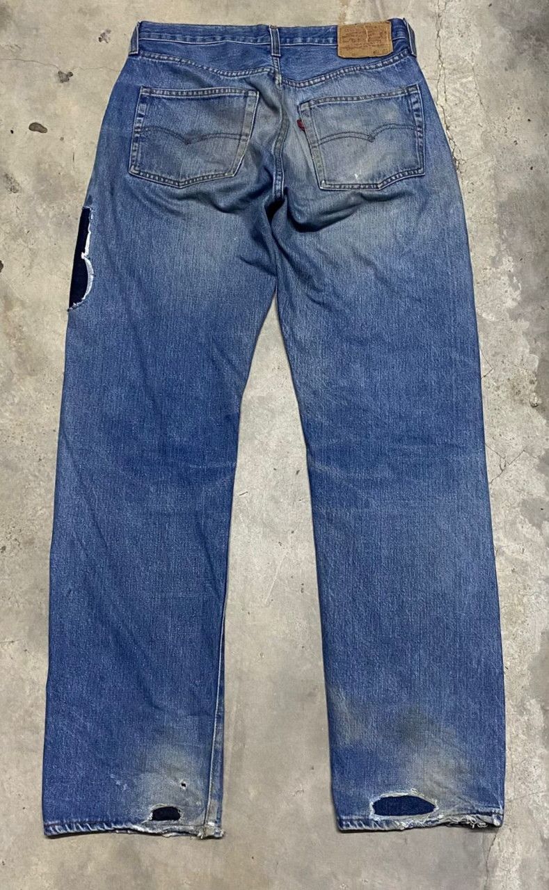 Levi's 💥Best offer💥Vintage 90s Levis 501 Patchwork Denim Size US 32 / EU 48 - 2 Thumbnail