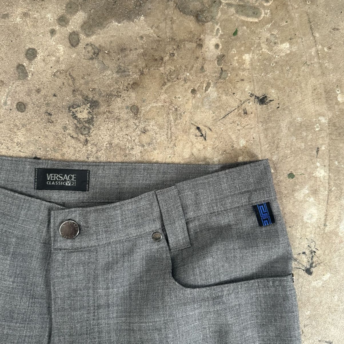 Versace Jeans Couture Versace Luxury Classic Black Striped Wool Pants Size US 34 / EU 50 - 4 Thumbnail