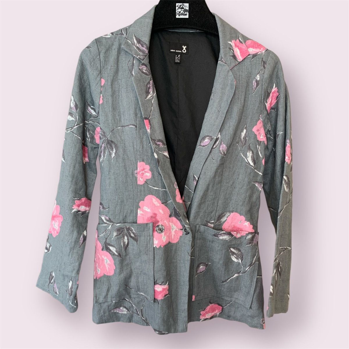 Urban Renewal Pink Flower Blazer Size S / US 4 / IT 40 - 1 Thumbnail