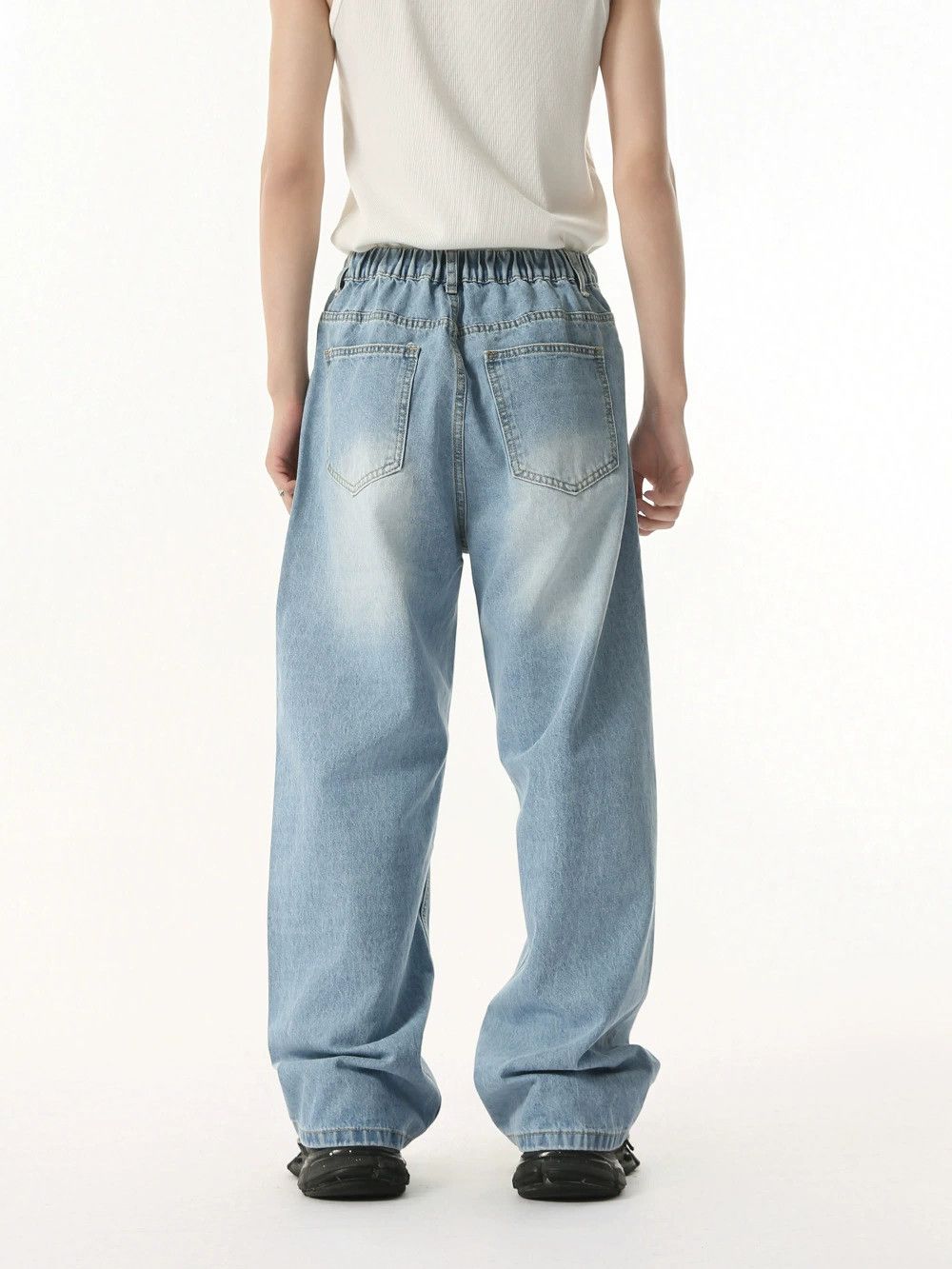 Jean Japanese retro washed straight loose jeans Size US 32 / EU 48 - 5 Thumbnail