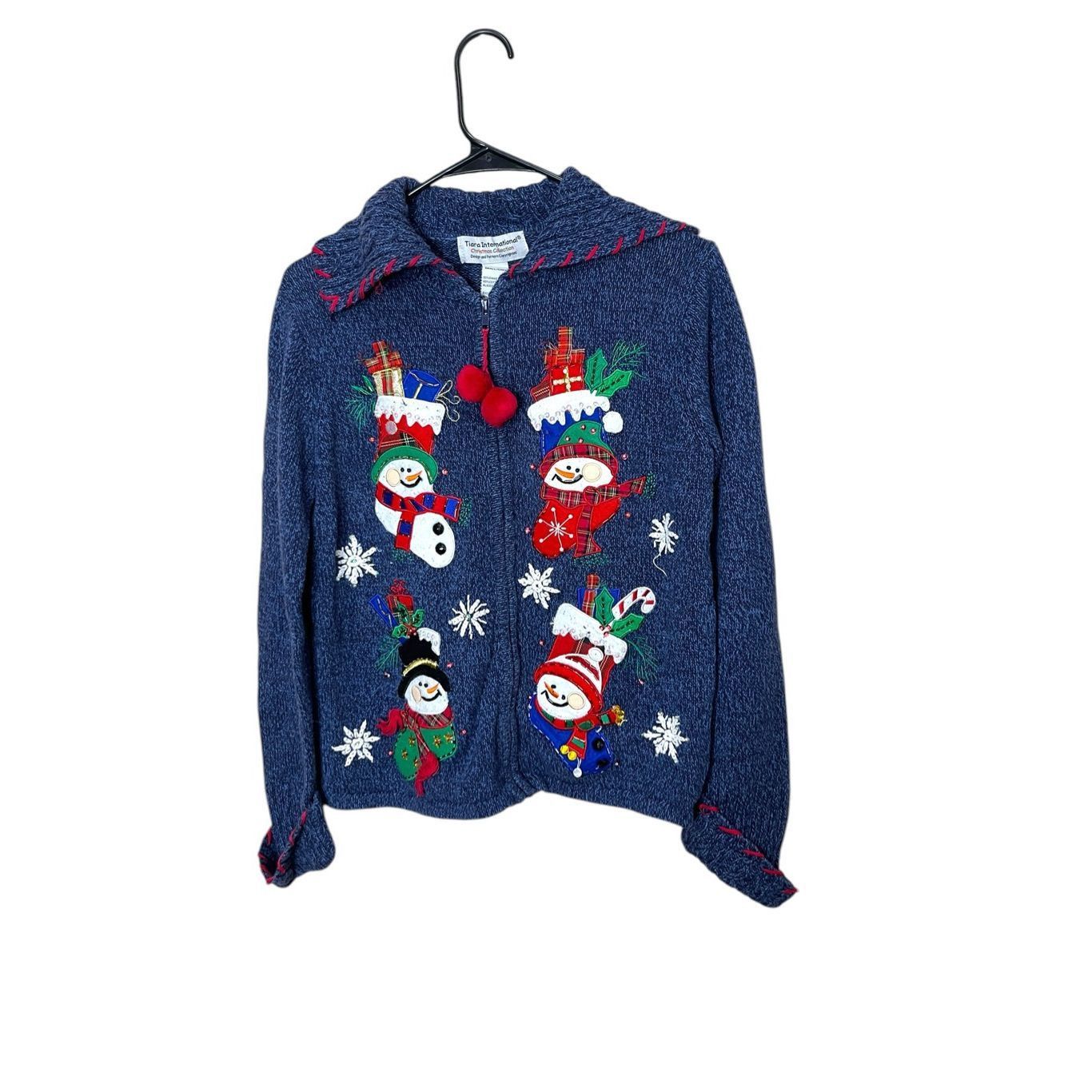Other Vintage Tiara International Jolly Stocking Christmas Sweater Size S / US 4 / IT 40 - 1 Thumbnail