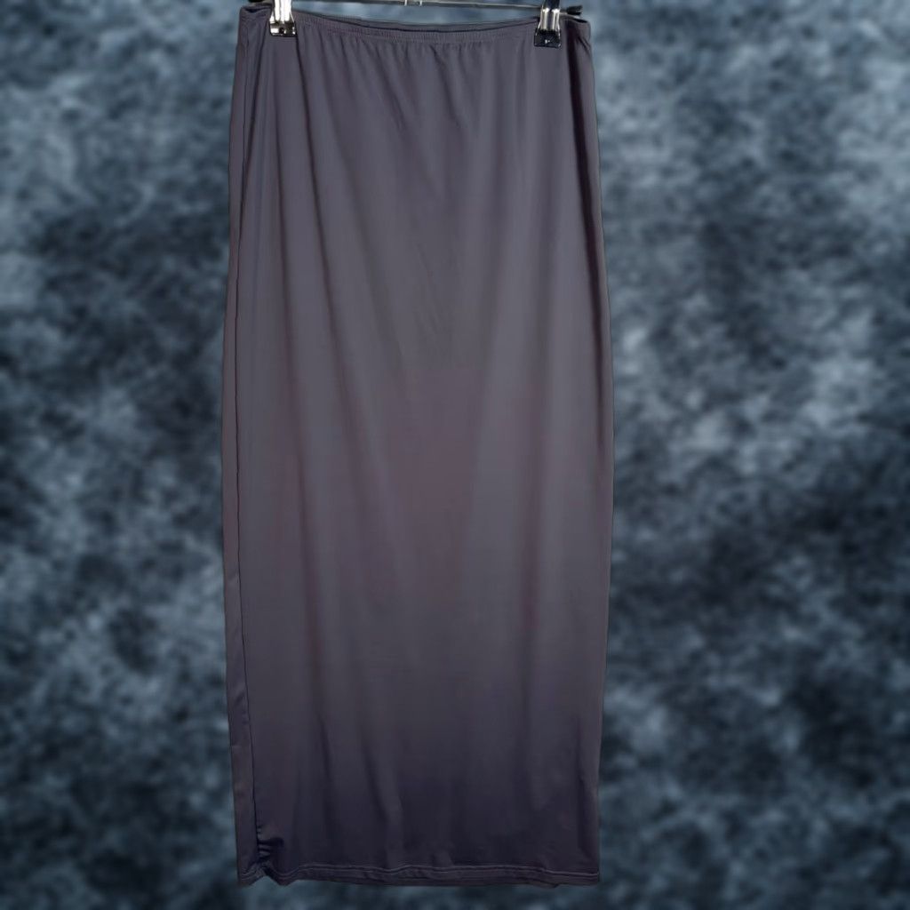 PRINCESS POLLY VINTAGE Princess Polly Maxi Skirt Womens Size 4 Dark Gray Recycled Nylon Elastane Size 27" / US 4 / IT 40 - 1 Thumbnail