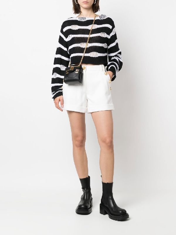 Balmain o1y0625 Sweater in Black/White Size M / US 6-8 / IT 42-44 - 3 Thumbnail