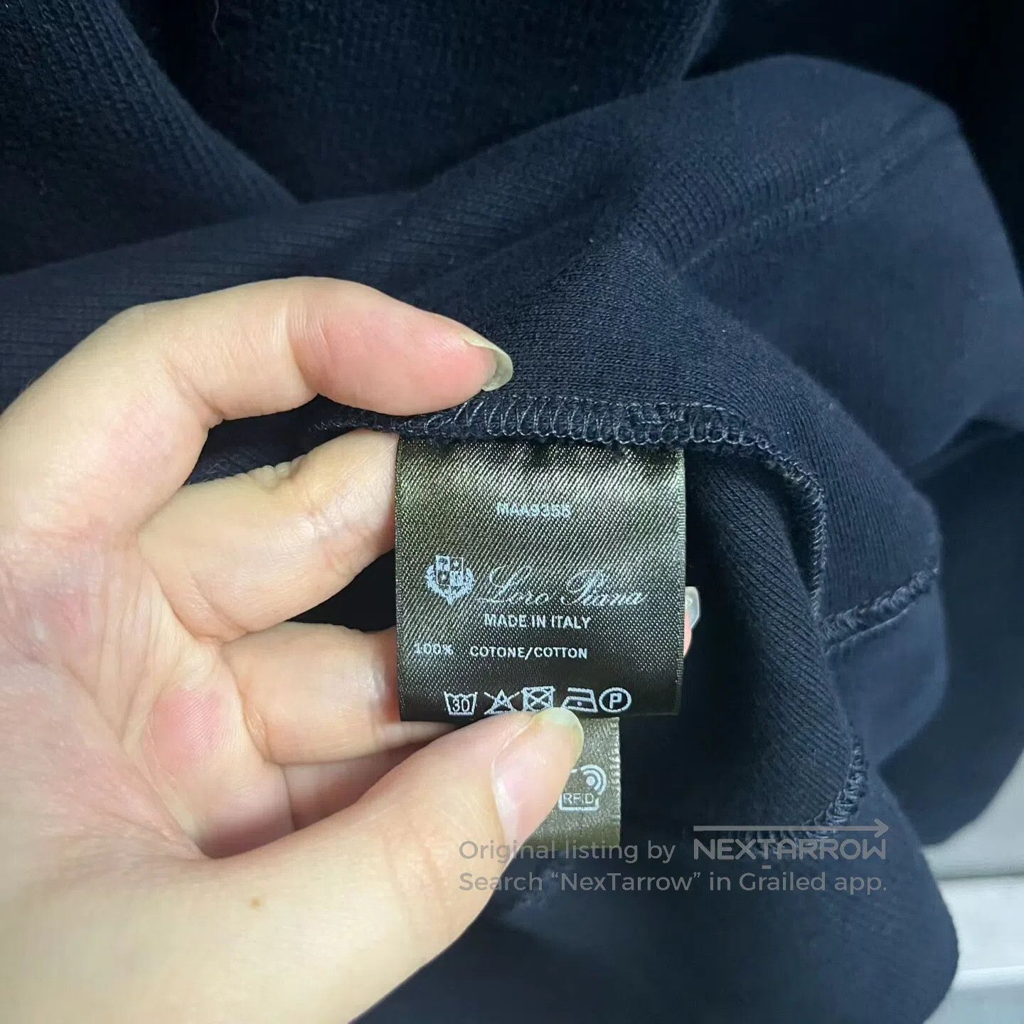 Dior Dior New dark blue embroidered round-neck long-sleeved hoo Size M / US 6-8 / IT 42-44 - 3 Thumbnail