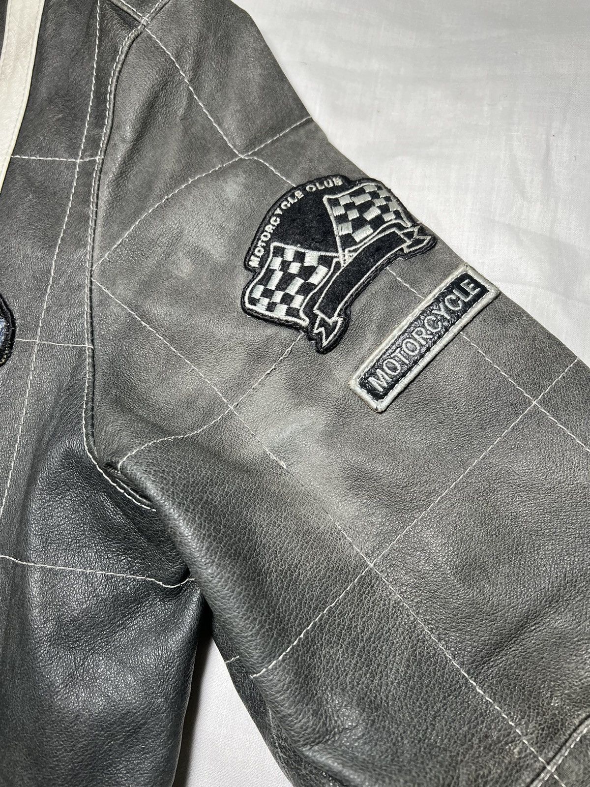 Angelo Litrico Y2K Moto Racing Leather Vintage Jacket Angelo Litrico Size US M / EU 48-50 / 2 - 24 Thumbnail