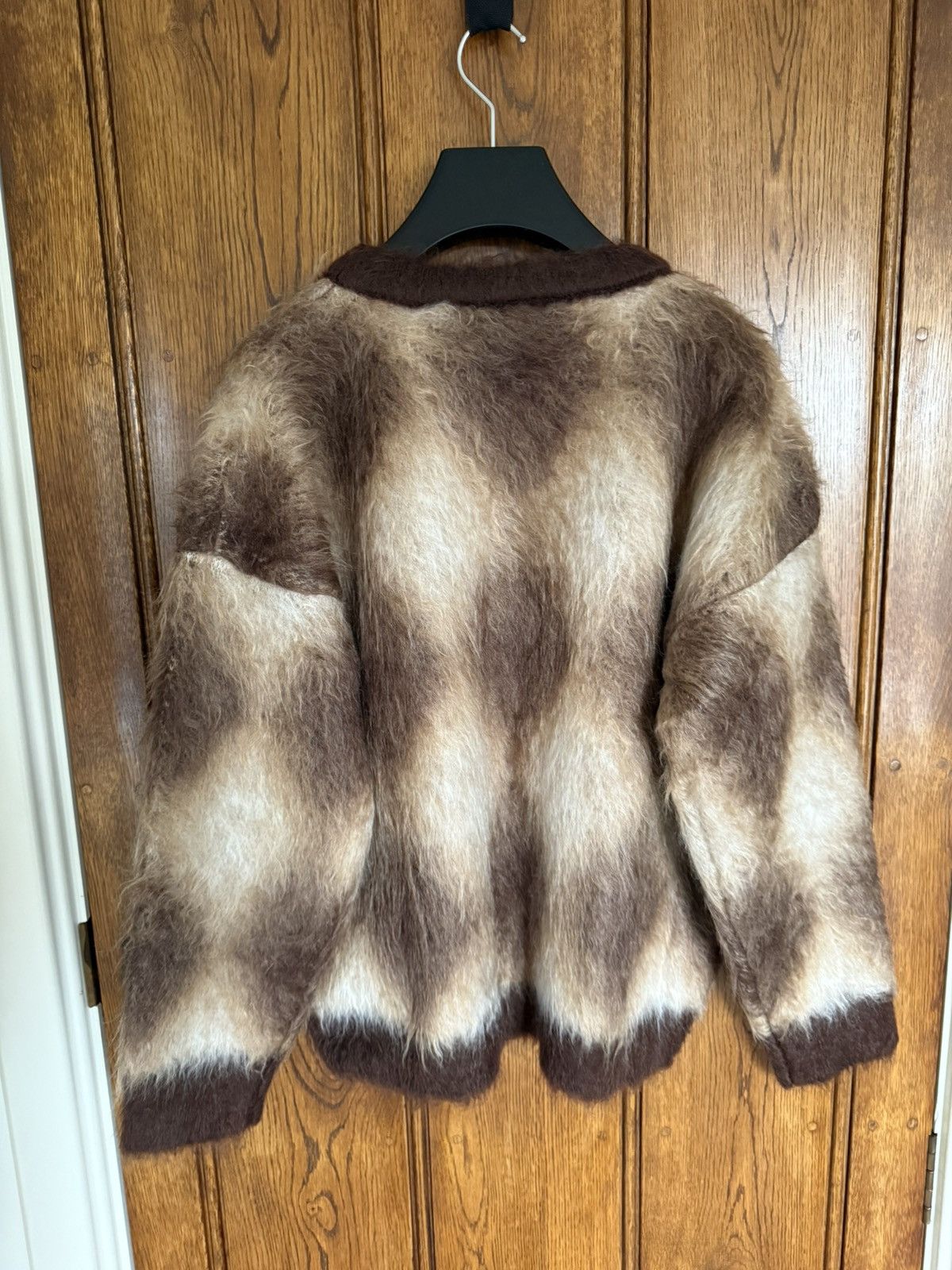 Celine $1.4k FW22 Celine argyle mohair blend fuzzy sweater M Hedi Size US M / EU 48-50 / 2 - 15 Thumbnail