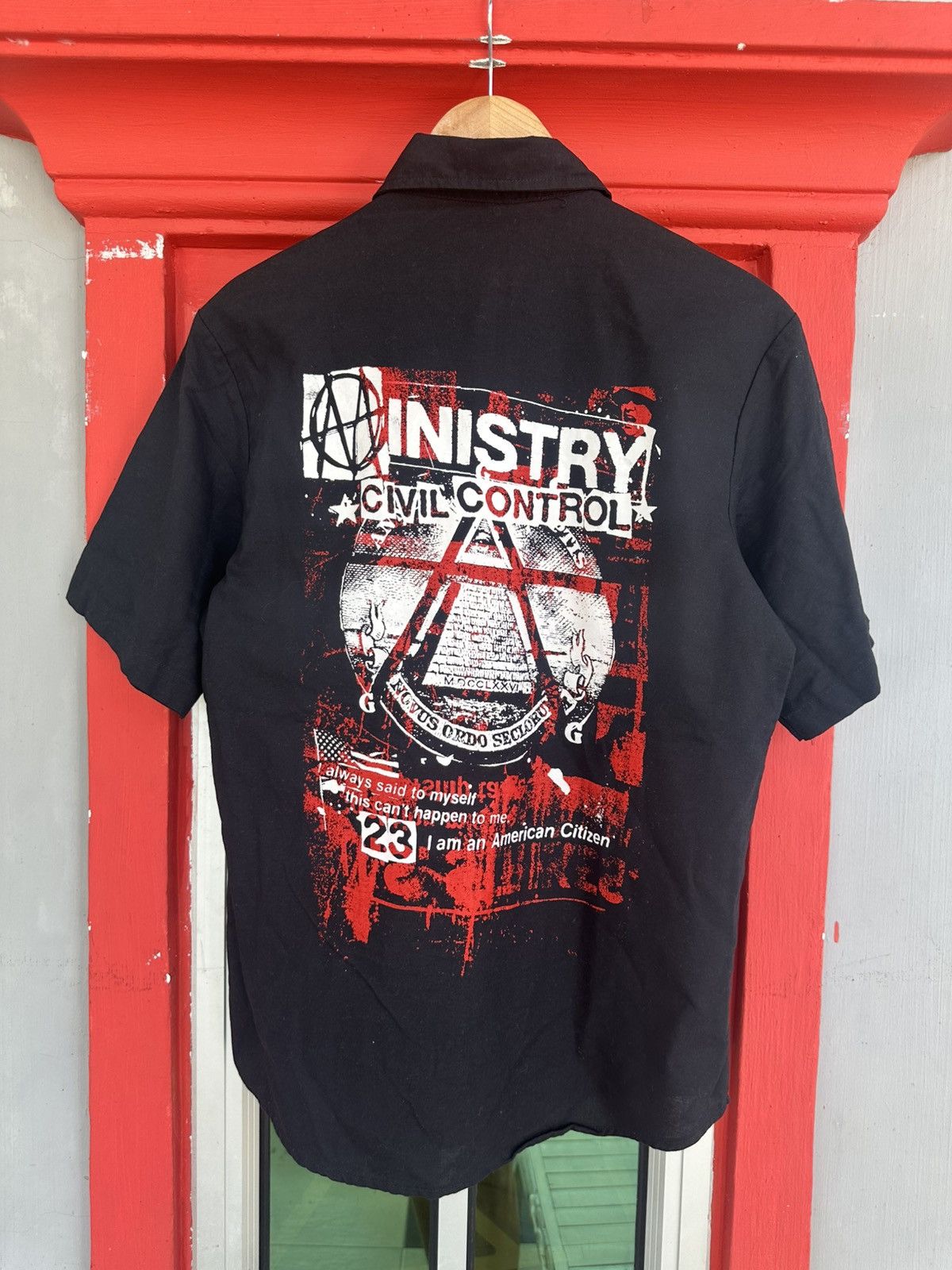 Seditionaries Vintage Anarchy Ministry Civil Control Punk Polo Shirt Size US M / EU 48-50 / 2 - 2 Thumbnail