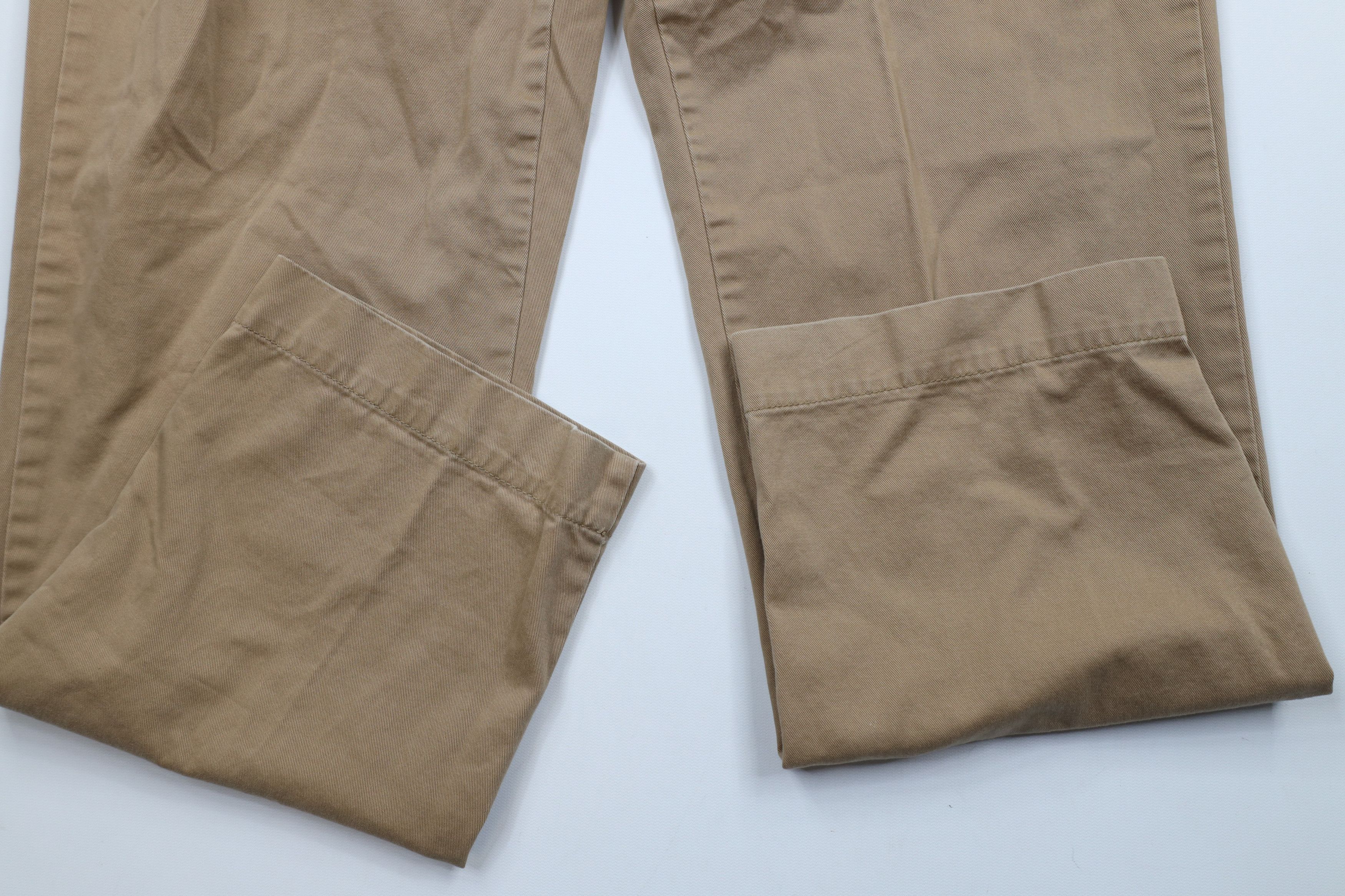 Ralph Lauren × Vintage Vintage 90s Ralph Lauren Wide Leg Chino Pants Brown Cotton Size US 34 / EU 50 - 5 Thumbnail