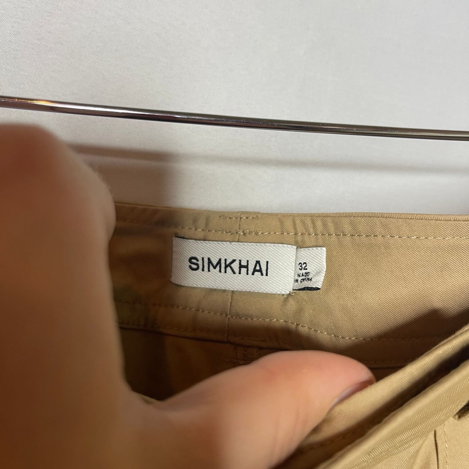 Jonathan Simkhai Simkhai tan wide leg high rise pants sz 32 Size 32" / US 10 / IT 46 - 2 Thumbnail