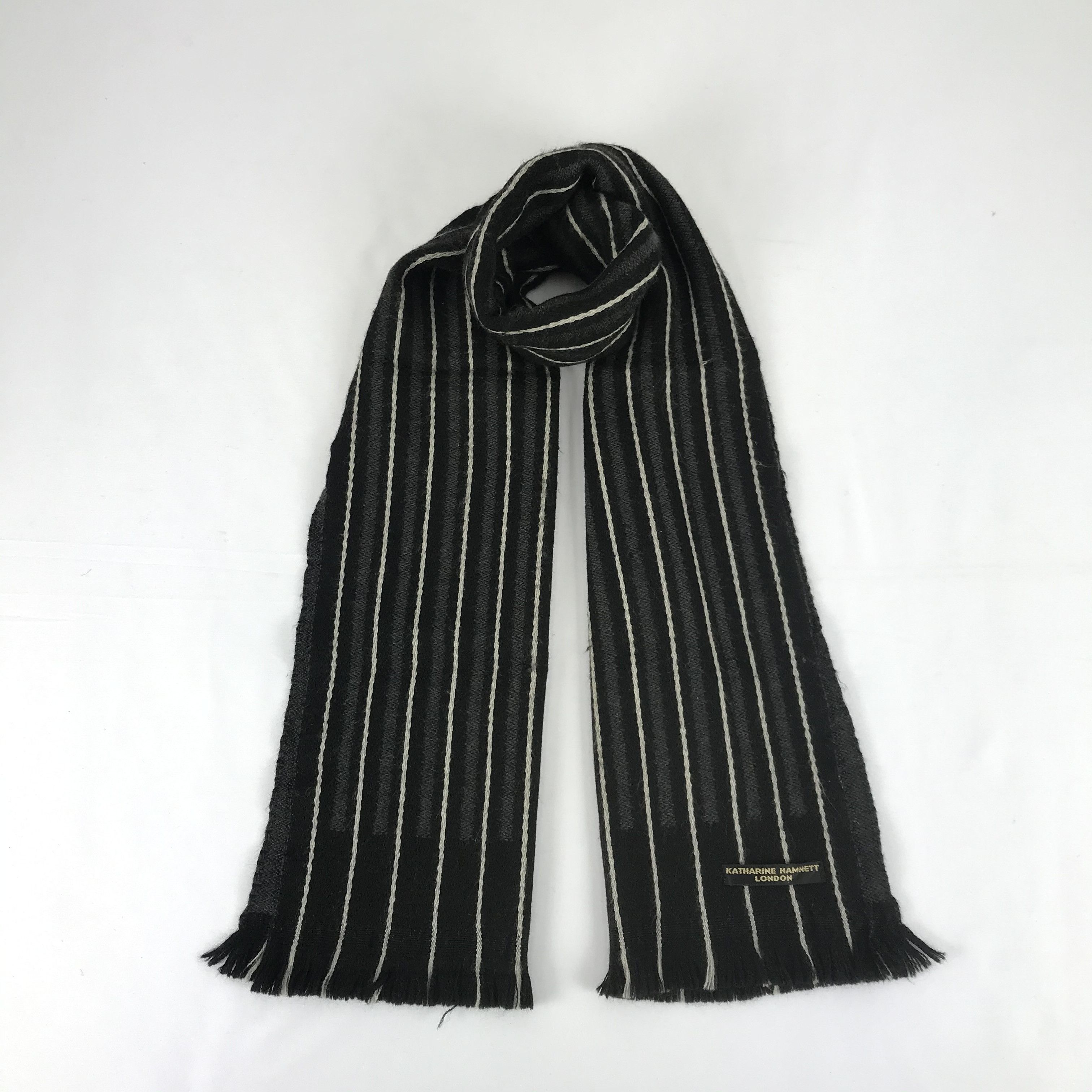 Katharine Hamnett London Vintage Katharine Hamnett Scarf Wool Cashmere Scarves Size ONE SIZE - 1 Thumbnail
