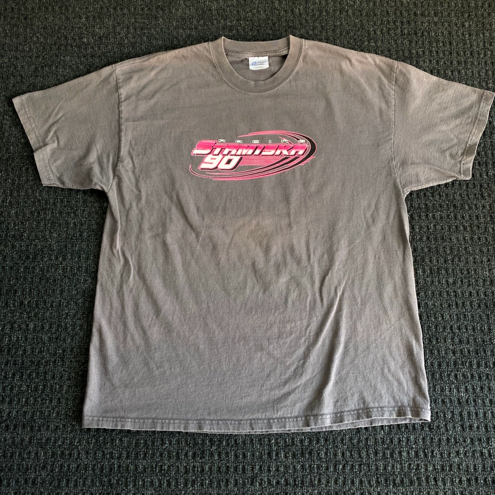 Port Authority VINTAGE Ron Strmiska Racing 90s T-Shirt Gray XL Unisex Adults Size US XL / EU 56 / 4 - 3 Thumbnail