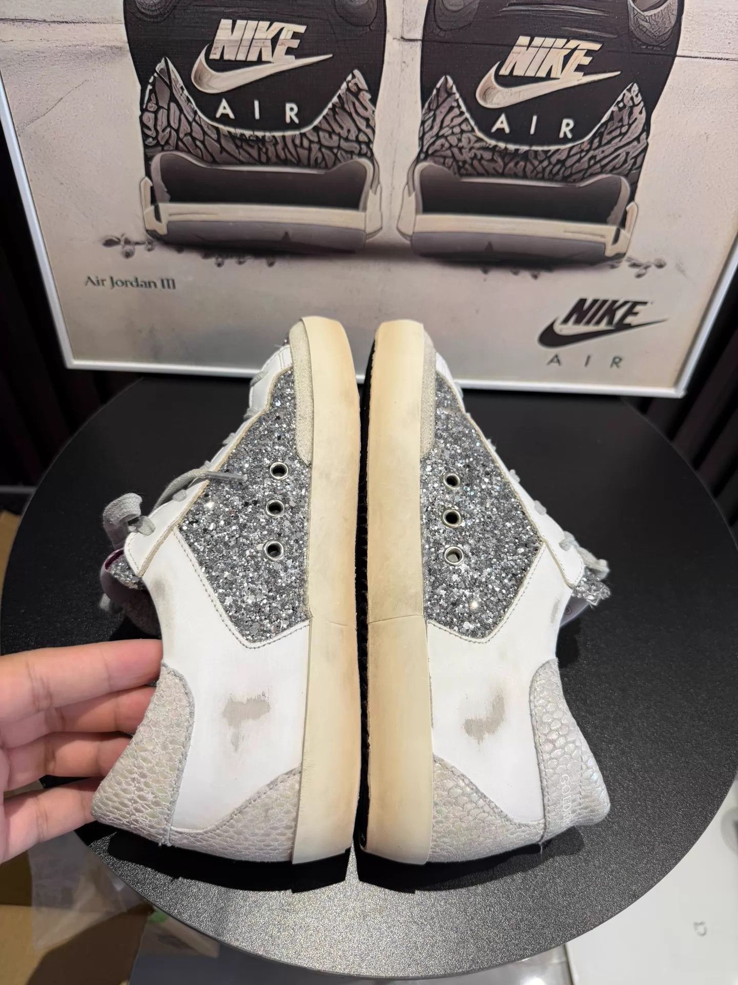 Golden Goose Golden Goose Superstar Worn Crystal White Shoes 38 Size US 7.5 / IT 37.5 - 4 Thumbnail