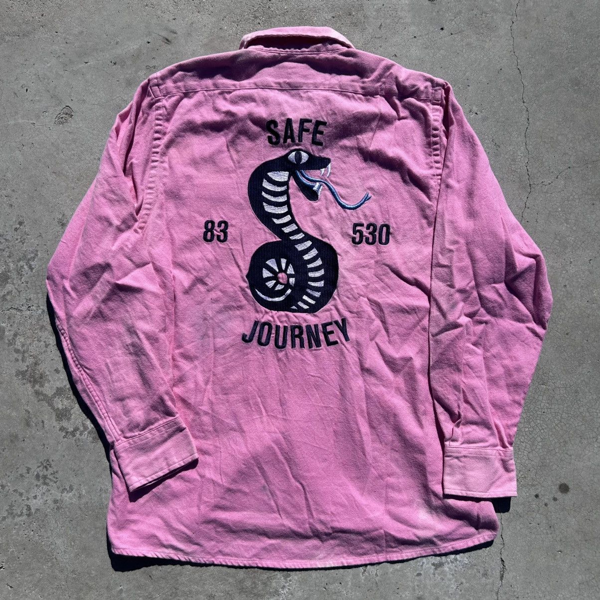 Other Reception Garment-Dyed Pink Overshirt w/ Embroidery Size US M / EU 48-50 / 2 - 5 Thumbnail