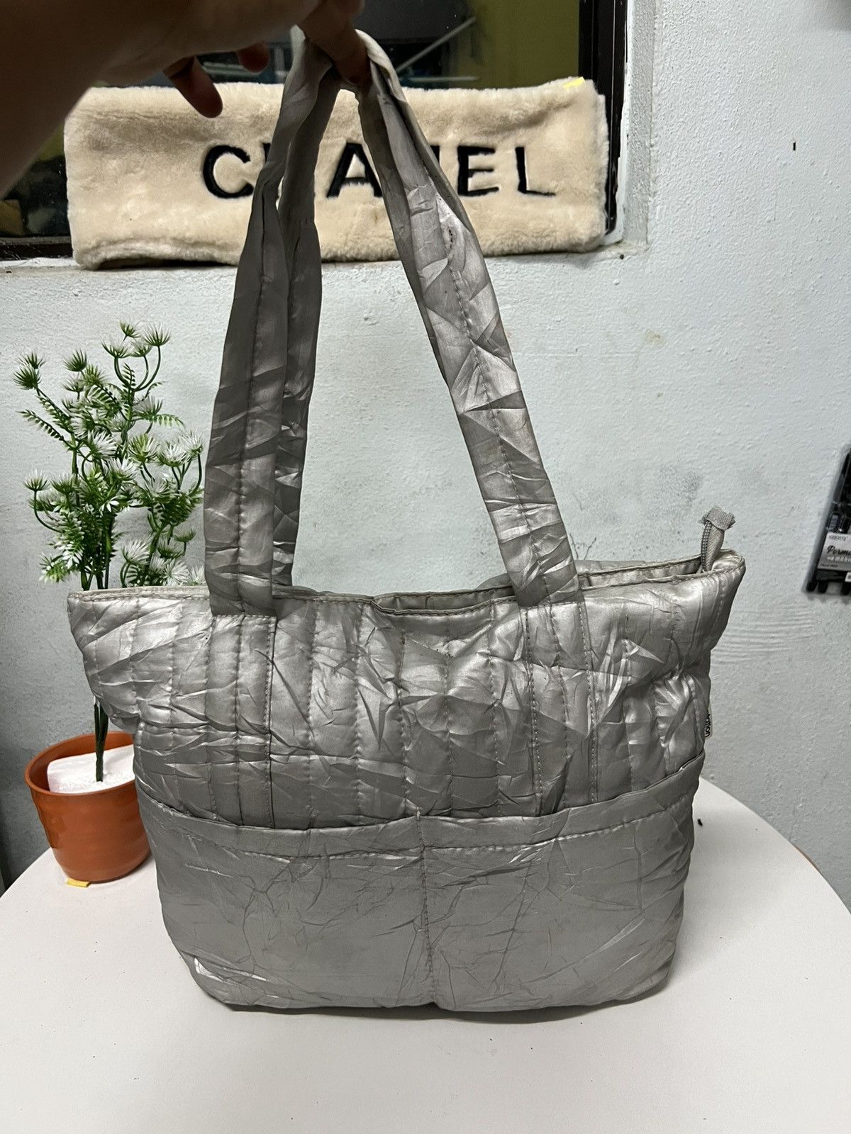 Issey Miyake Plantation issey miyake silver tote Bag Size ONE SIZE - 1 Thumbnail
