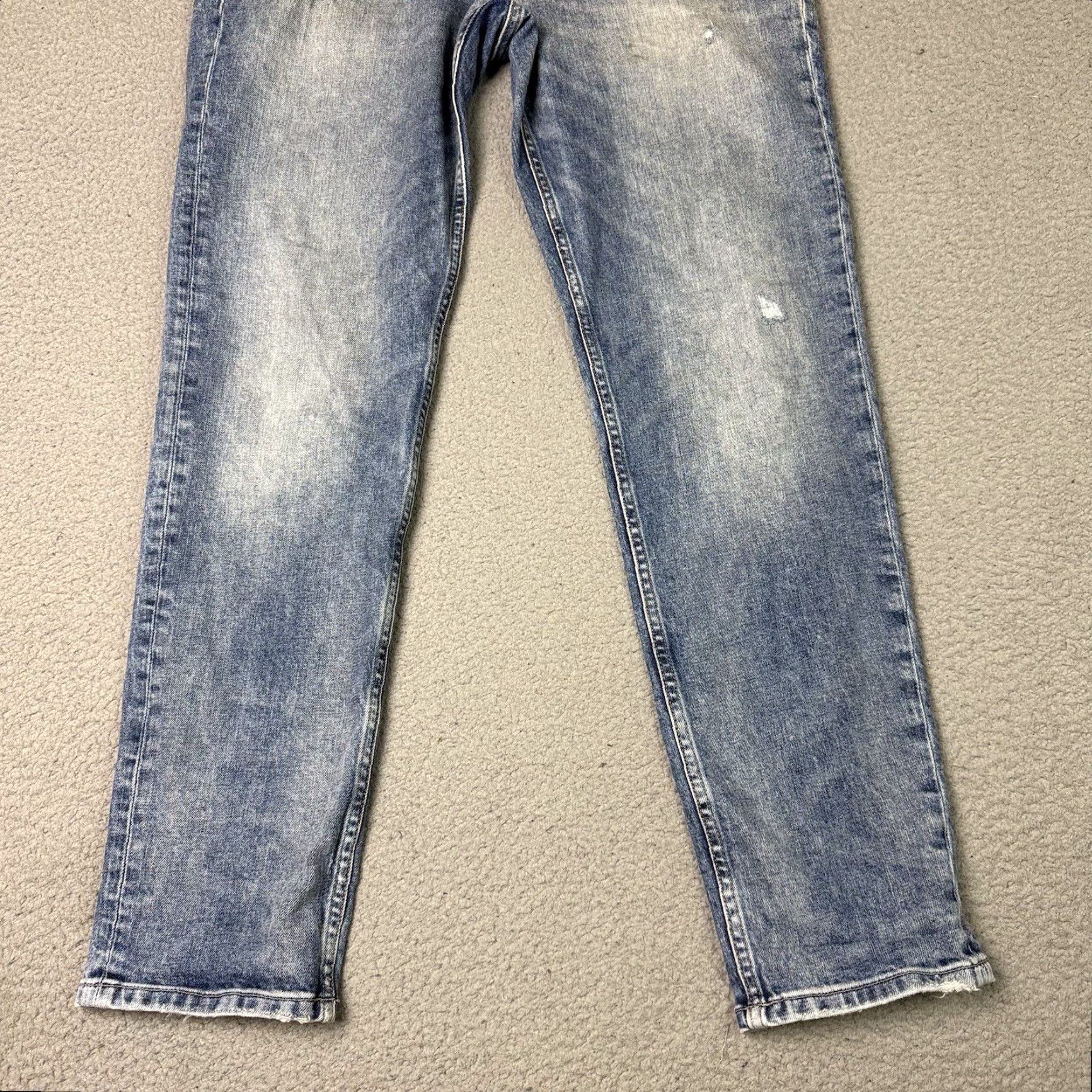 Hudson VINTAGE Hudson Jeans Mens 33 Blue Relaxed Sartor Skinny Zip Fly Stretch Distressed Rare Jeans Mens XS? Size US 33 - 4 Thumbnail