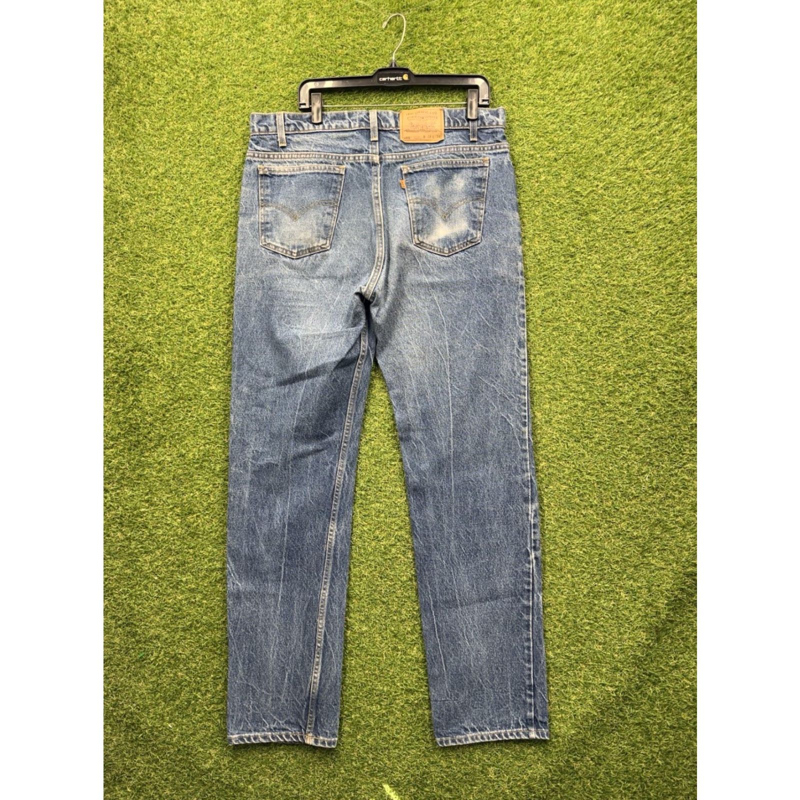 Levi's VINTAGE Levi's 505 Jeans Mens 38x34 Medium Wash Denim Distressed 90s Straight Pockets 5-Pocket Mens blue Levi's 500 Series 90s Size US 38 / EU 54 - 2 Thumbnail