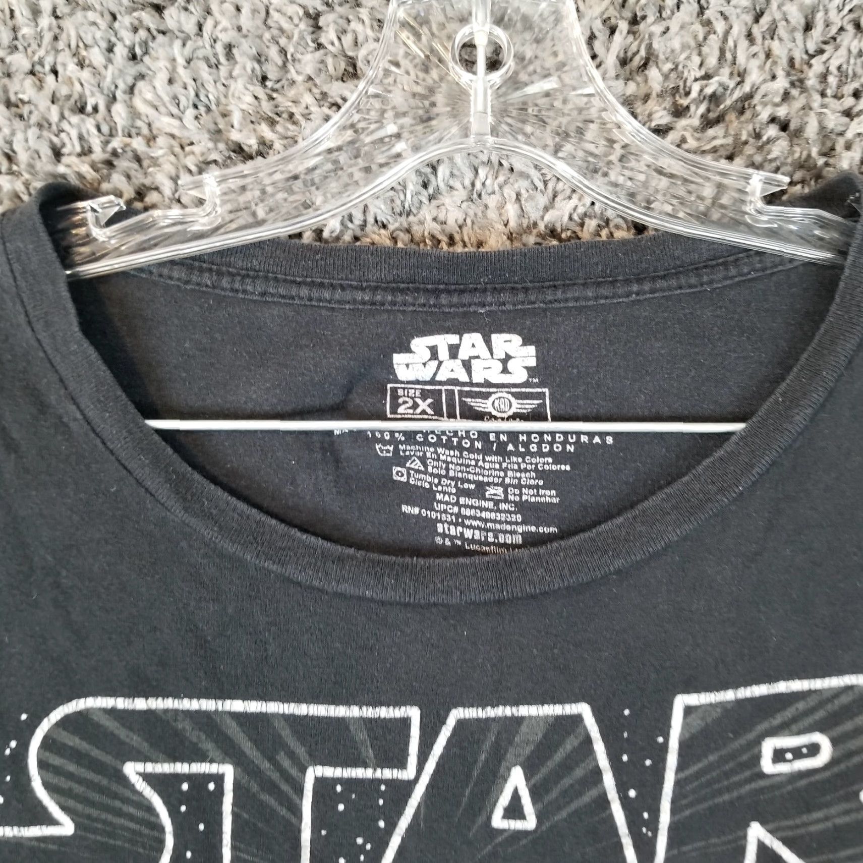 Star Wars Star Wars Mens Black Short Sleeve Tie Fighter Graphic T-Shirt Size 2X Big & Tall Mens Size US 39 - 4 Thumbnail