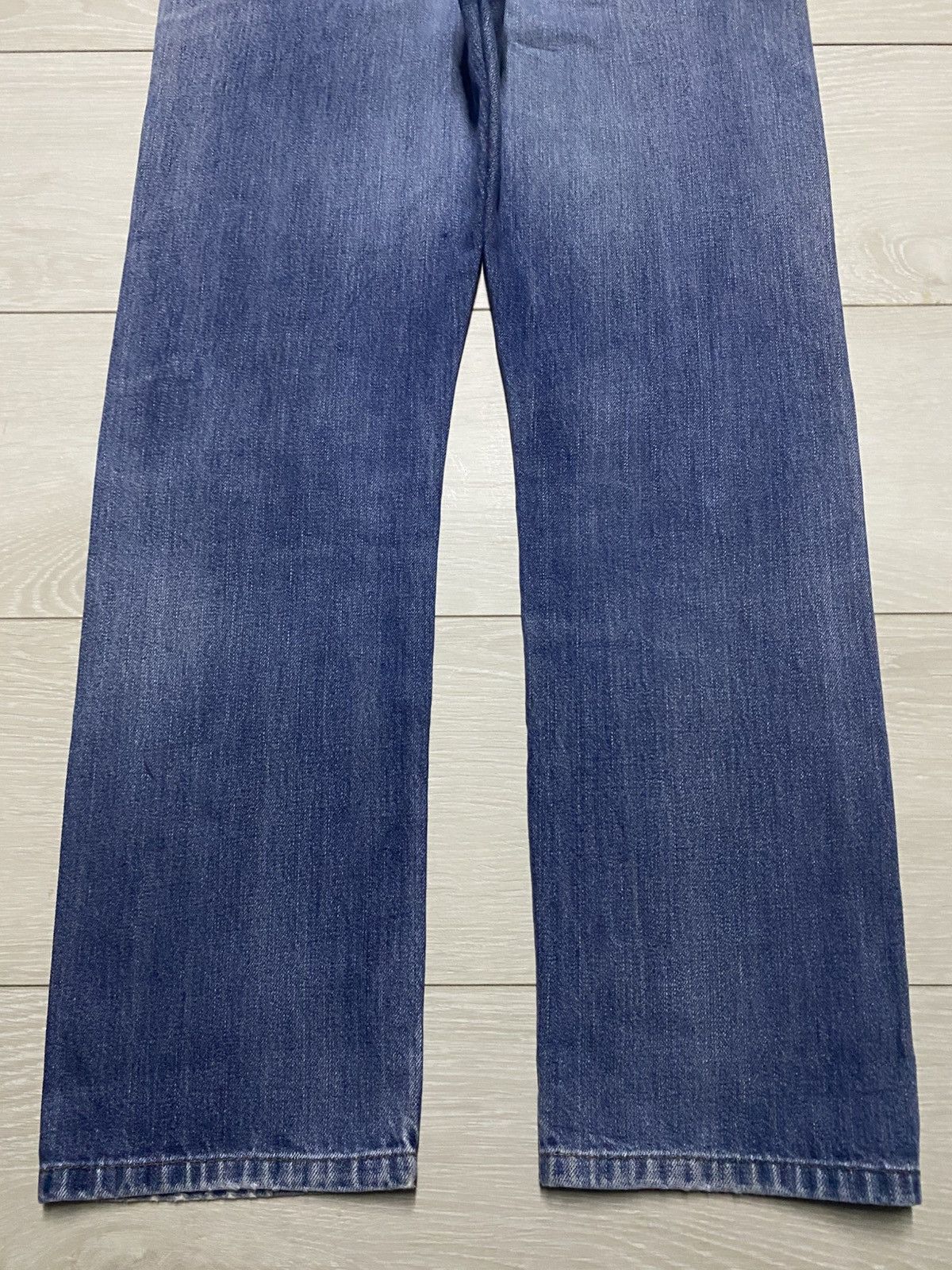 Uniqlo JAPANESE Uniqlo Selvedge Faded Wash Distressed Slim Jeans Size US 33 - 6 Thumbnail