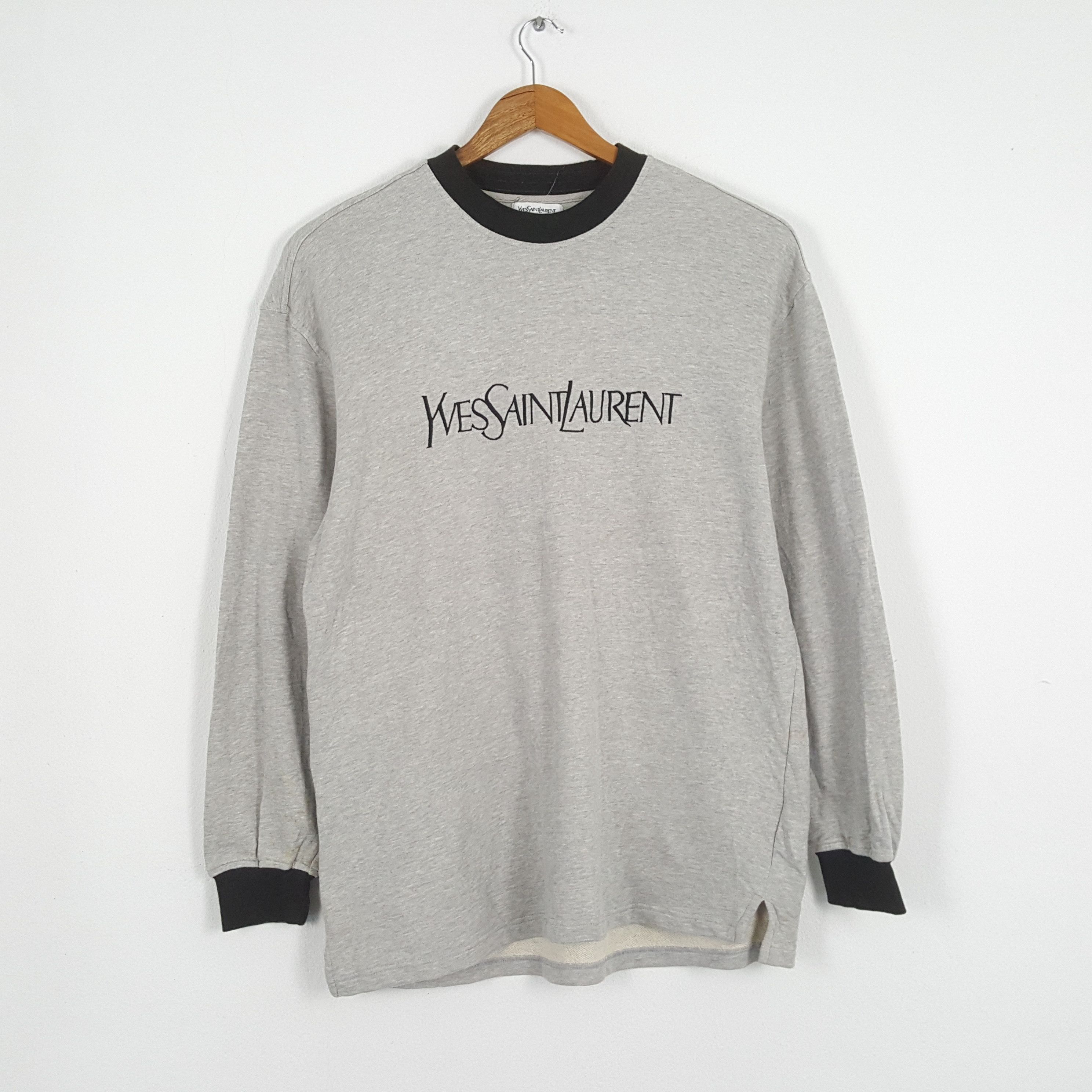 Vintage × Yves Saint Laurent Vintage YVES SAINT LAURENT Italian Fashion Brand T-Shirts Size US XL / EU 56 / 4 - 1 Thumbnail