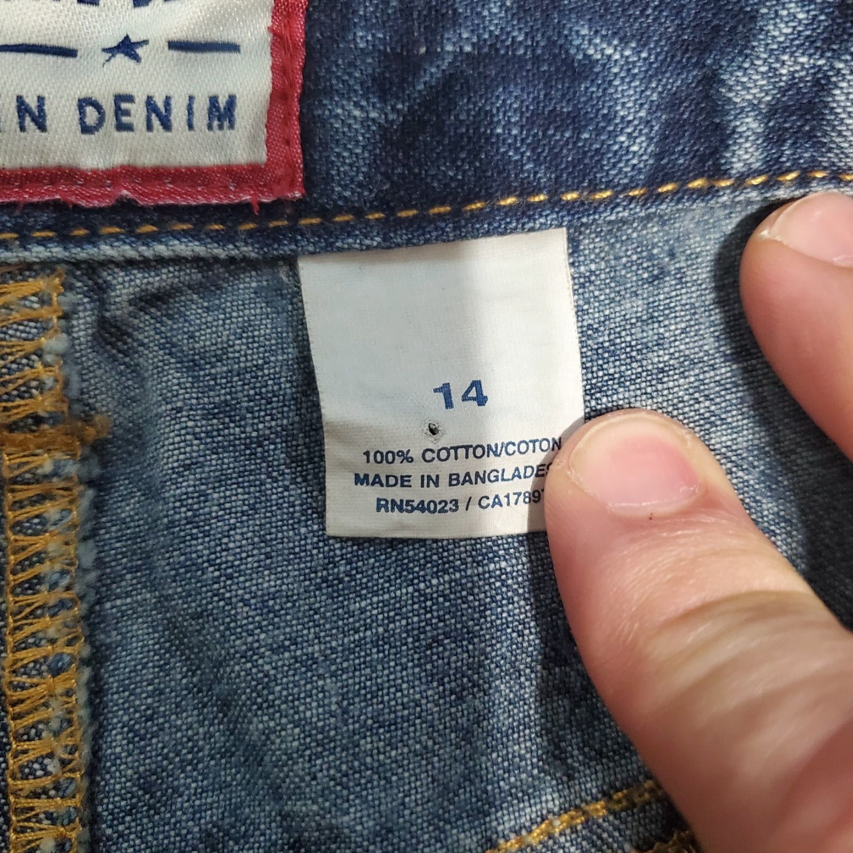 Old Navy VINTAGE Old Navy Skirt Denim Cargo Blue 14 High Rise A-Line Short Women 90s 00s Bohemian Pockets Size 36" / US 14 / IT 50 - 4 Thumbnail