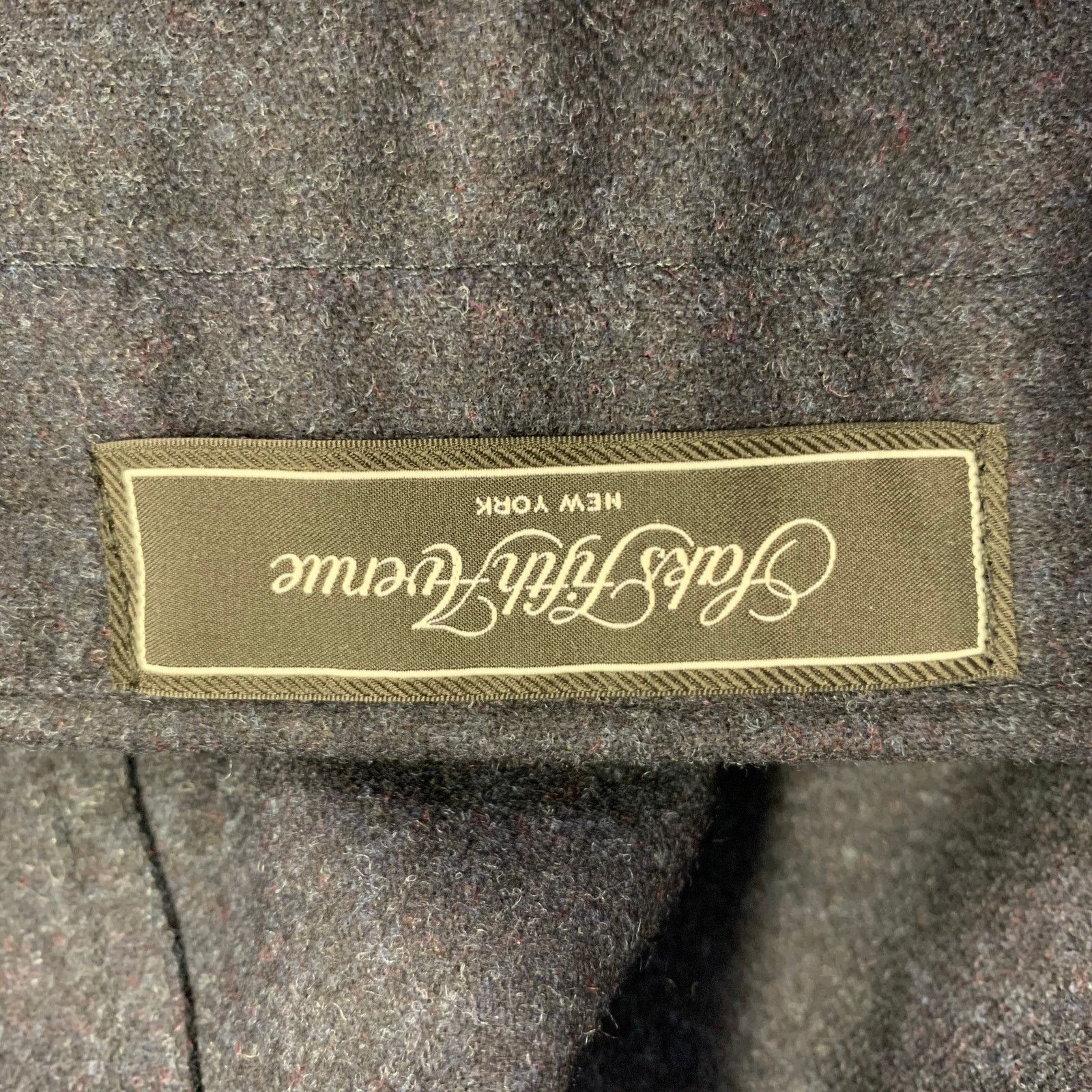 Saks Fifth Avenue SAKS FIFTH AVENUE 38 Navy Heather Wool Jean Cut Casual Pants Size US 38 / EU 54 - 4 Thumbnail
