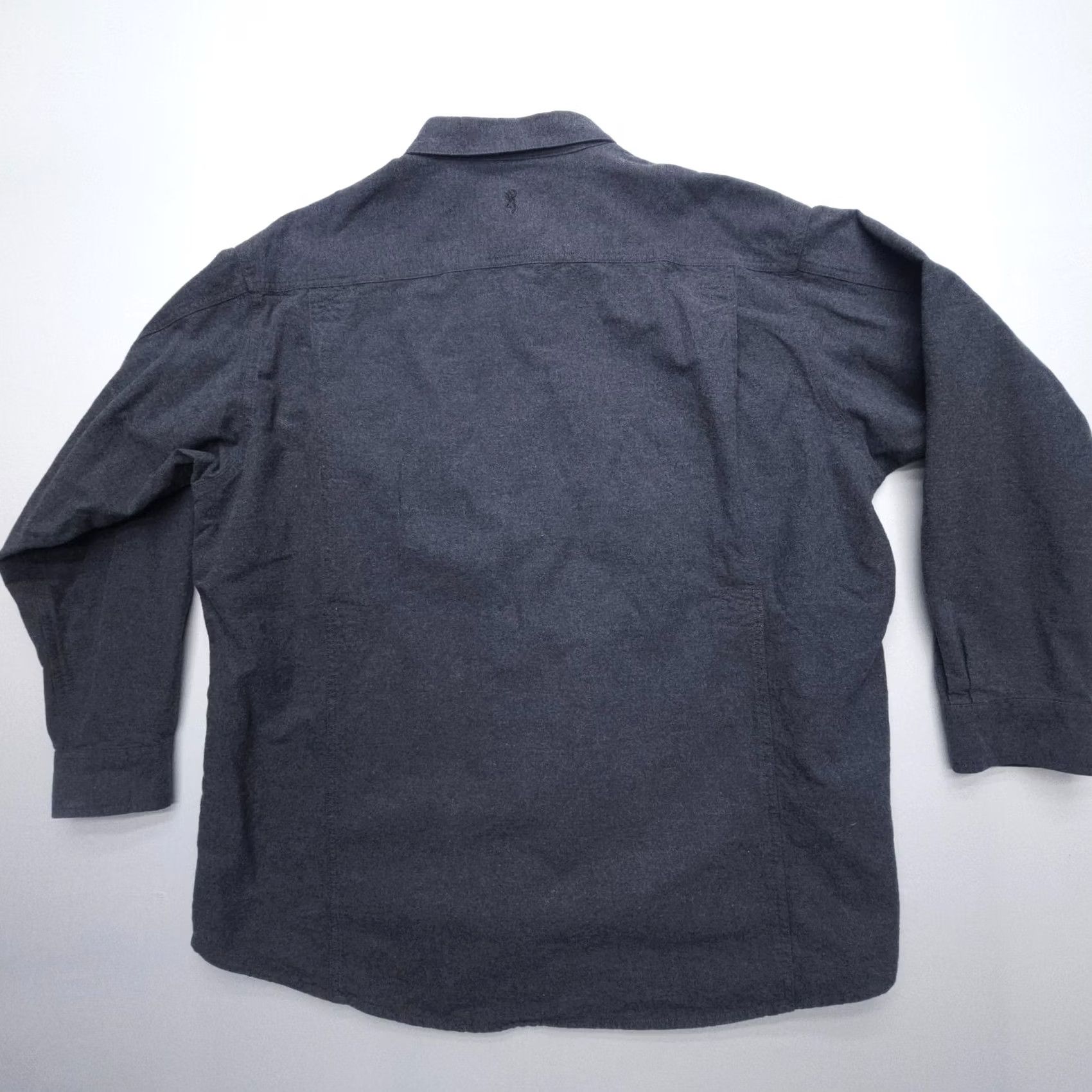 Vintage VINTAGE Browning Shirt 2XL Gray Cotton Flannel Button-Up Mens Long Sleeve Collared Workwear Pockets USA Fall Winter Spring Button-Down Mens Regular Size US XXL / EU 58 / 5 - 2 Thumbnail