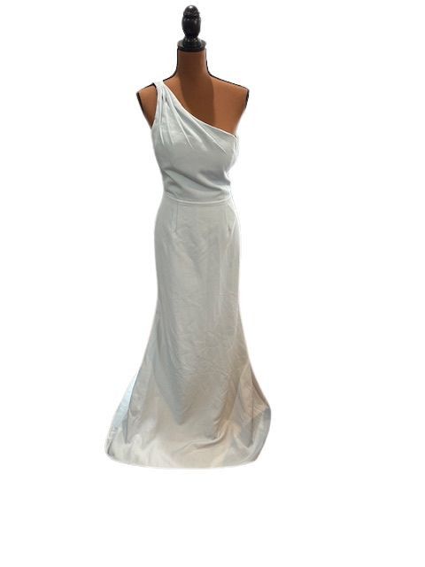 Mac Duggal One Shoulder Jersey Mermaid Gown in Powder Blue Size M / US 6-8 / IT 42-44 - 1 Thumbnail