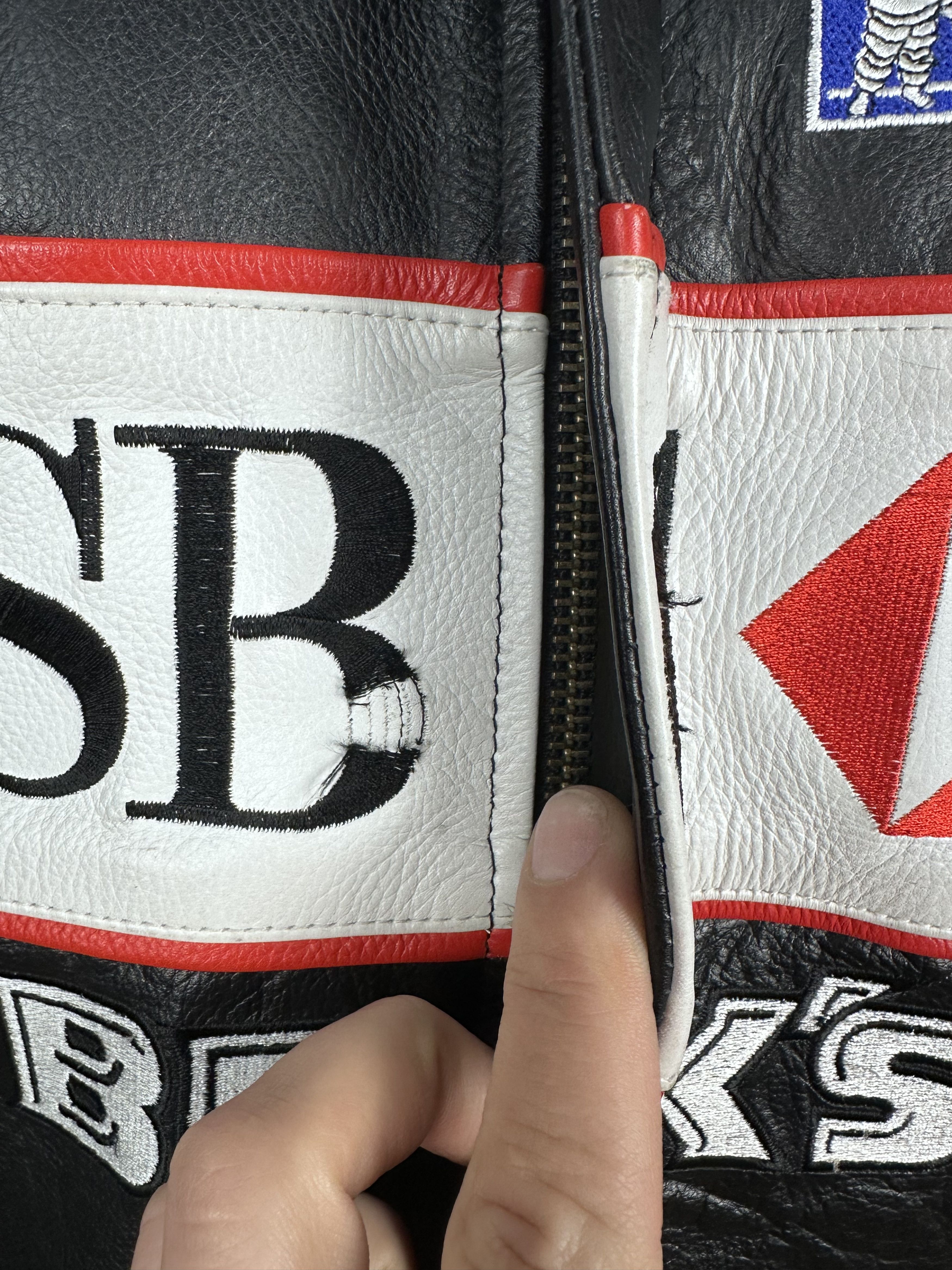 Vintage Vintage Jaguar Racing Leather Jacket HSBC Becks Mens Size L Size US L / EU 52-54 / 3 - 5 Thumbnail