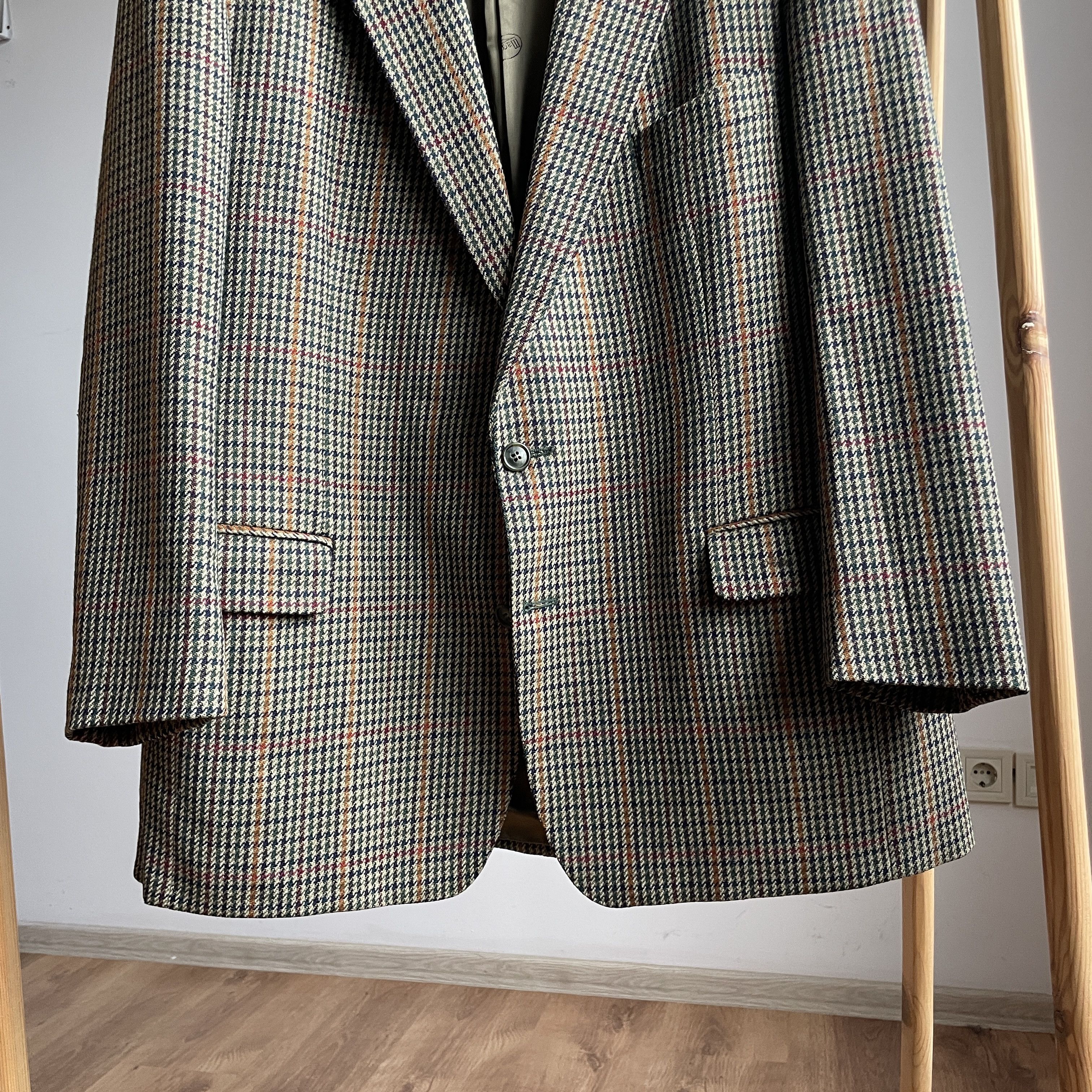 Magee Magee Vintage Olympic T2 Houndstooth Tweed Blazer Size 44R - 6 Thumbnail